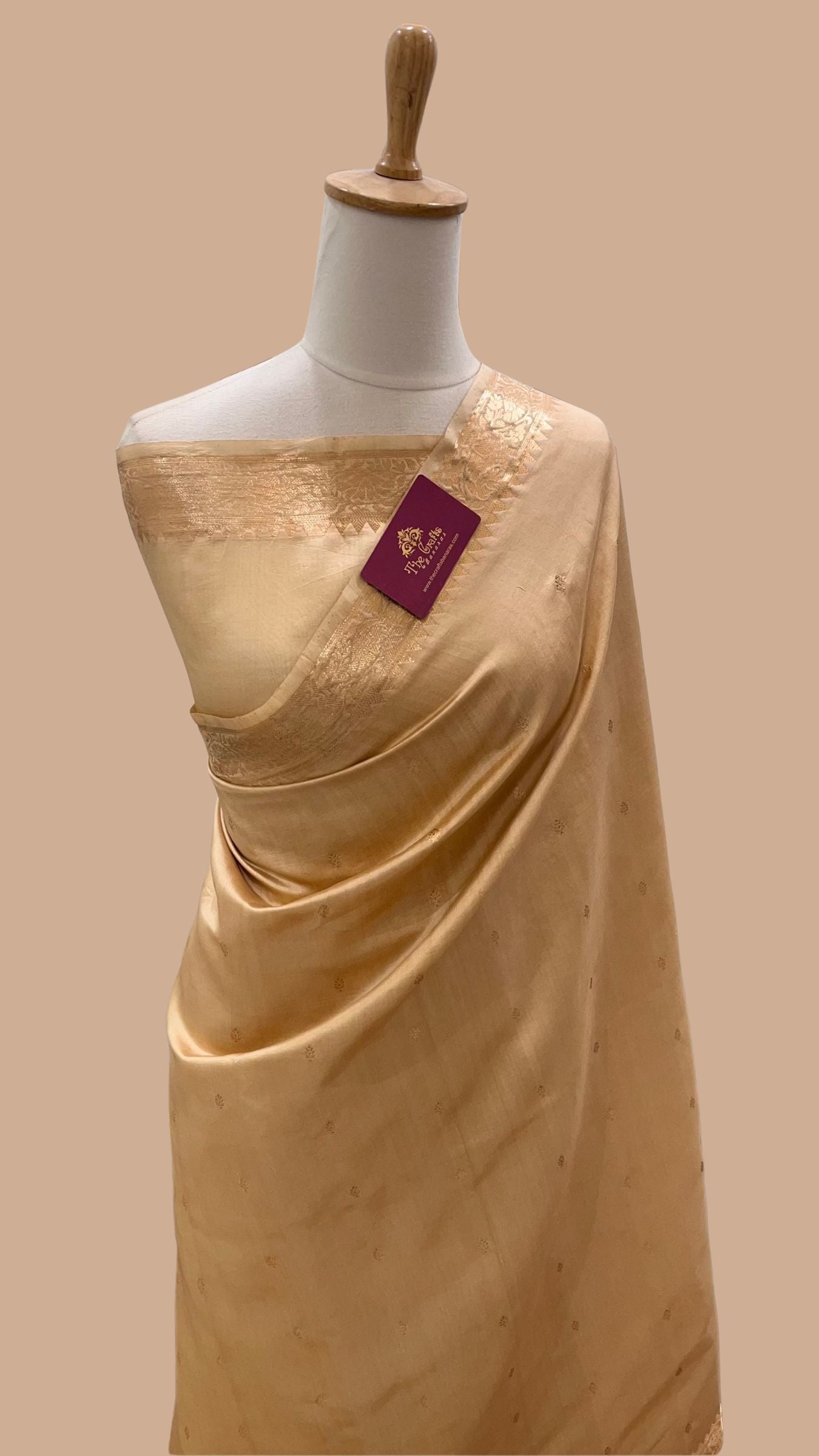 Pure  Mango Silk Handloom Banarasi Saree