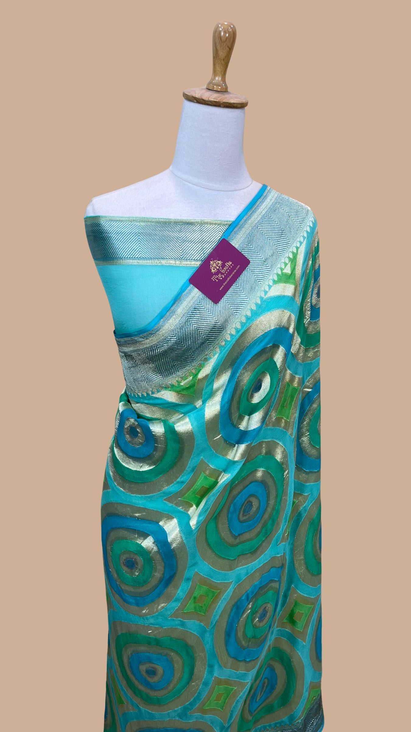 Khaddi Georgette Handloom Banarasi Saree