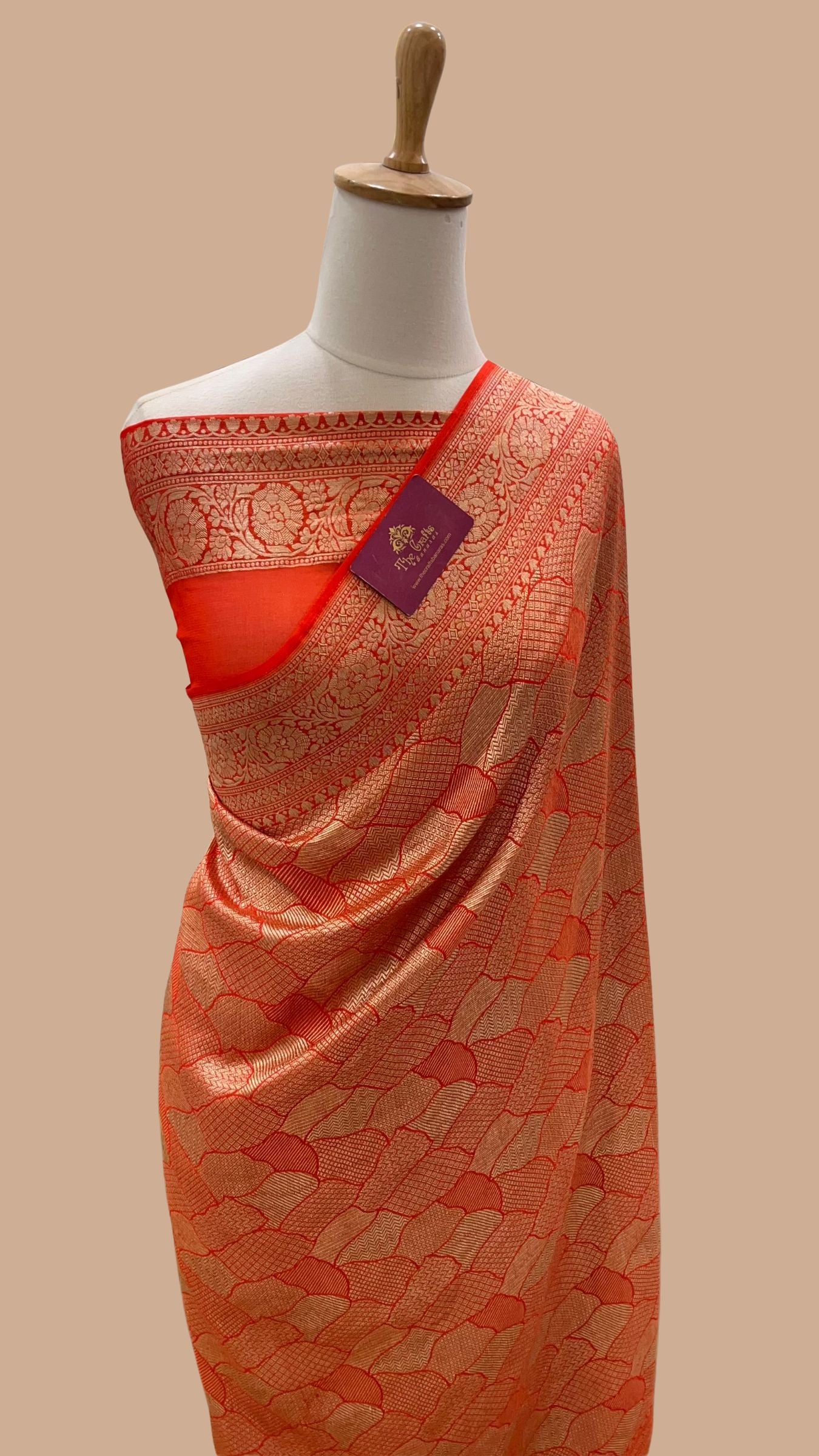 Khaddi Georgette Handloom Banarasi Saree - Tanchui Brocade