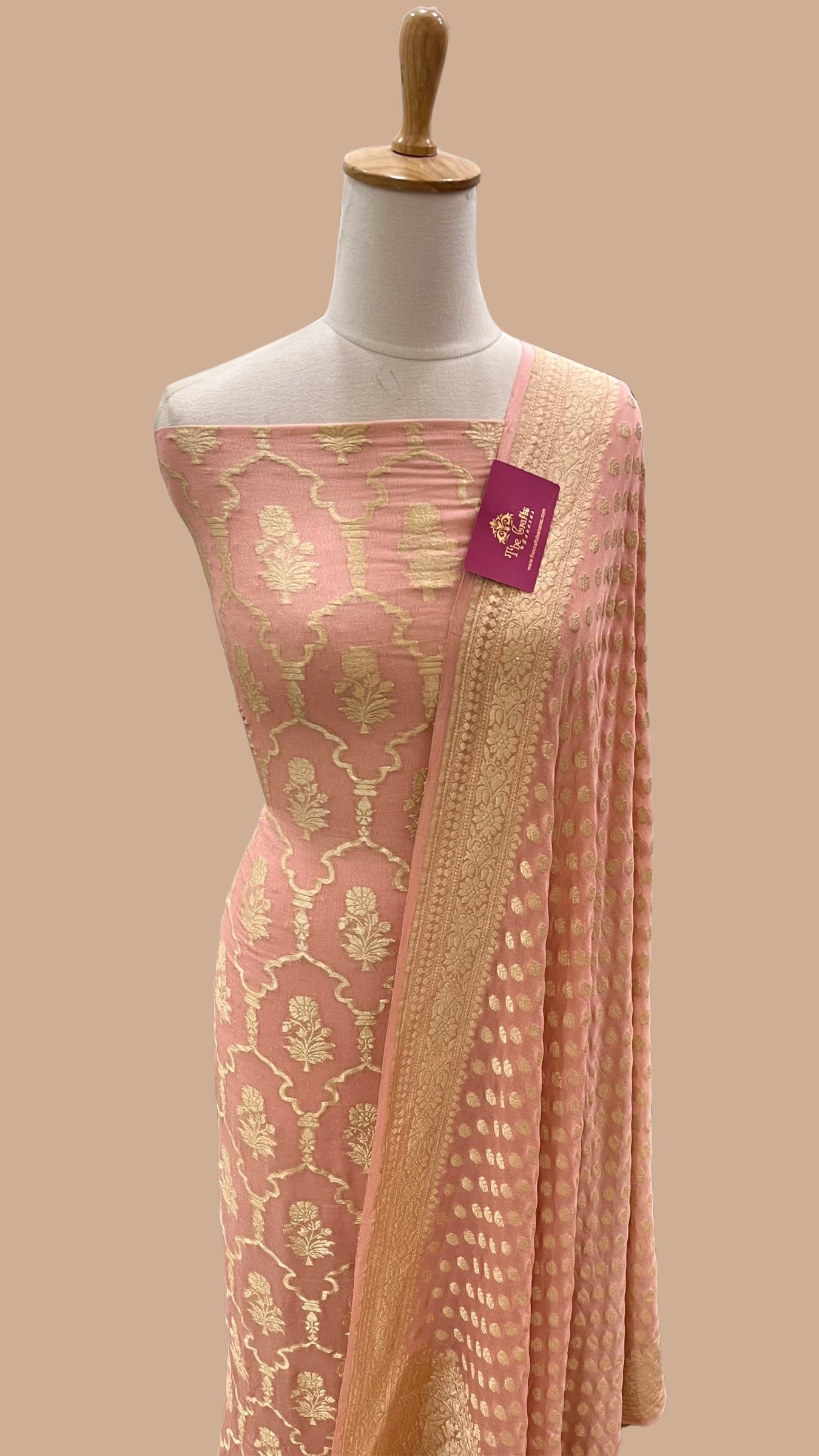 Banarasi Khaddi Georgette Dress Material
