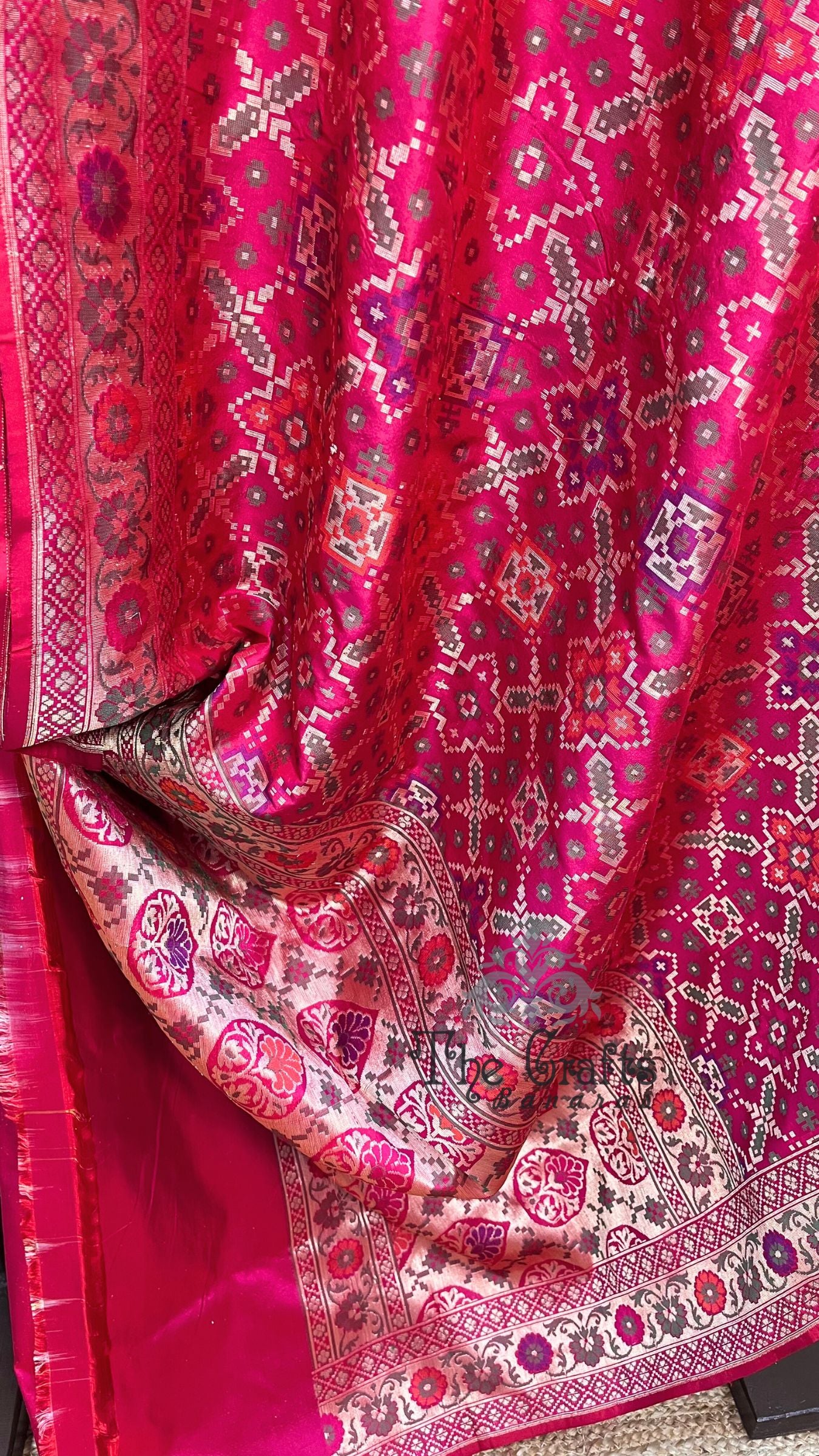 Pure Ektara Cotton Jamdani Banarasi Saree - Tilfi