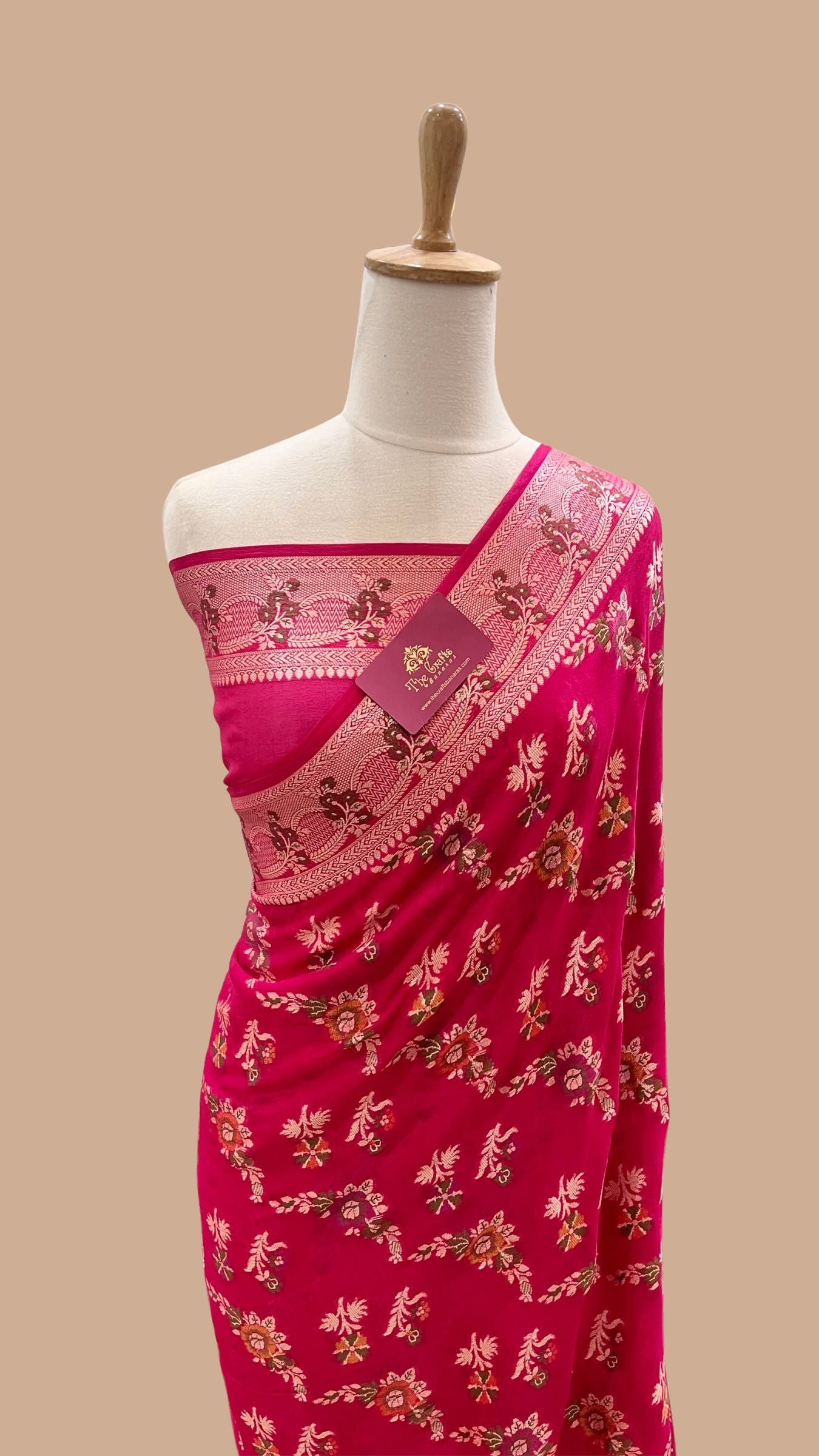 Pure Khaddi Chiffon Banarasi Saree