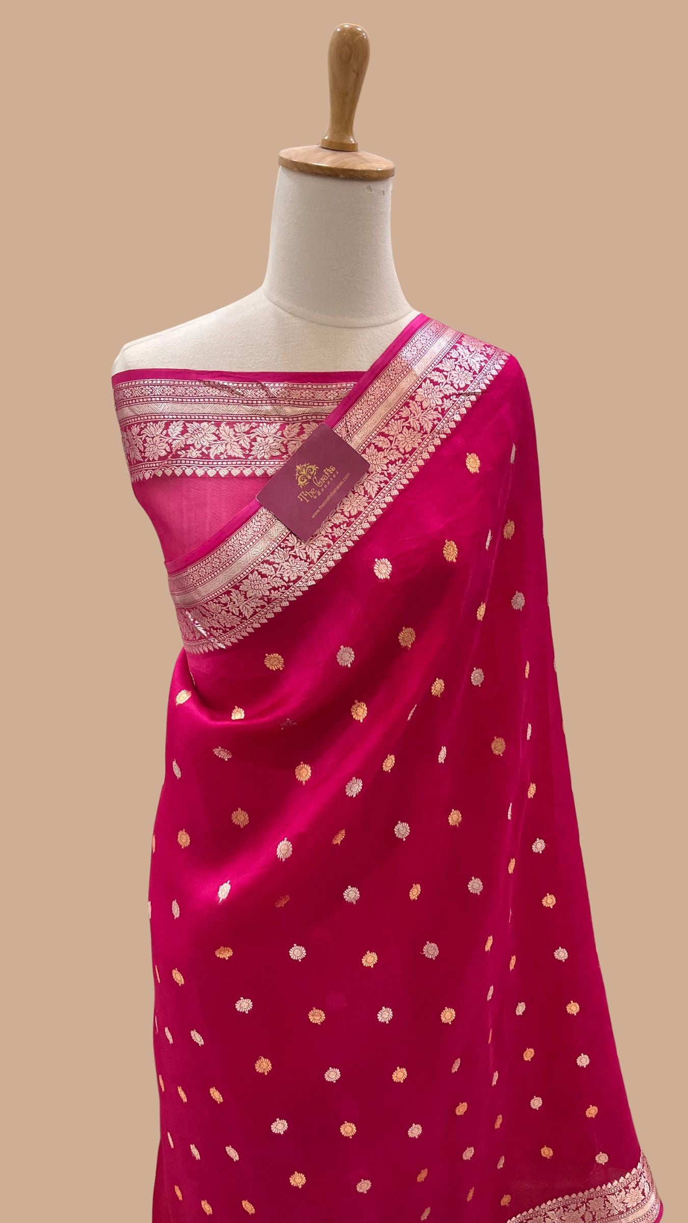 Pure Kora Silk Handloom Banarasi Saree