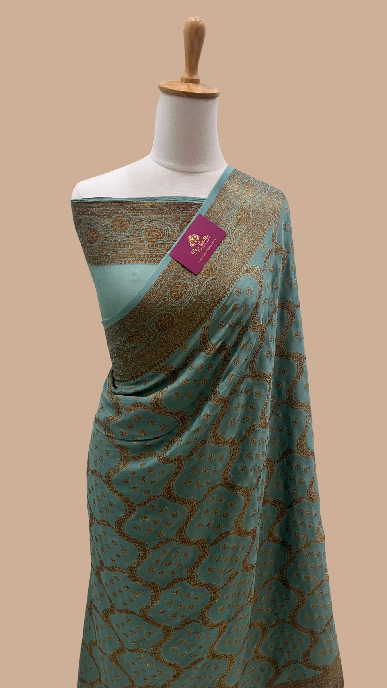Pure Khaddi Chiffon Banarasi Saree
