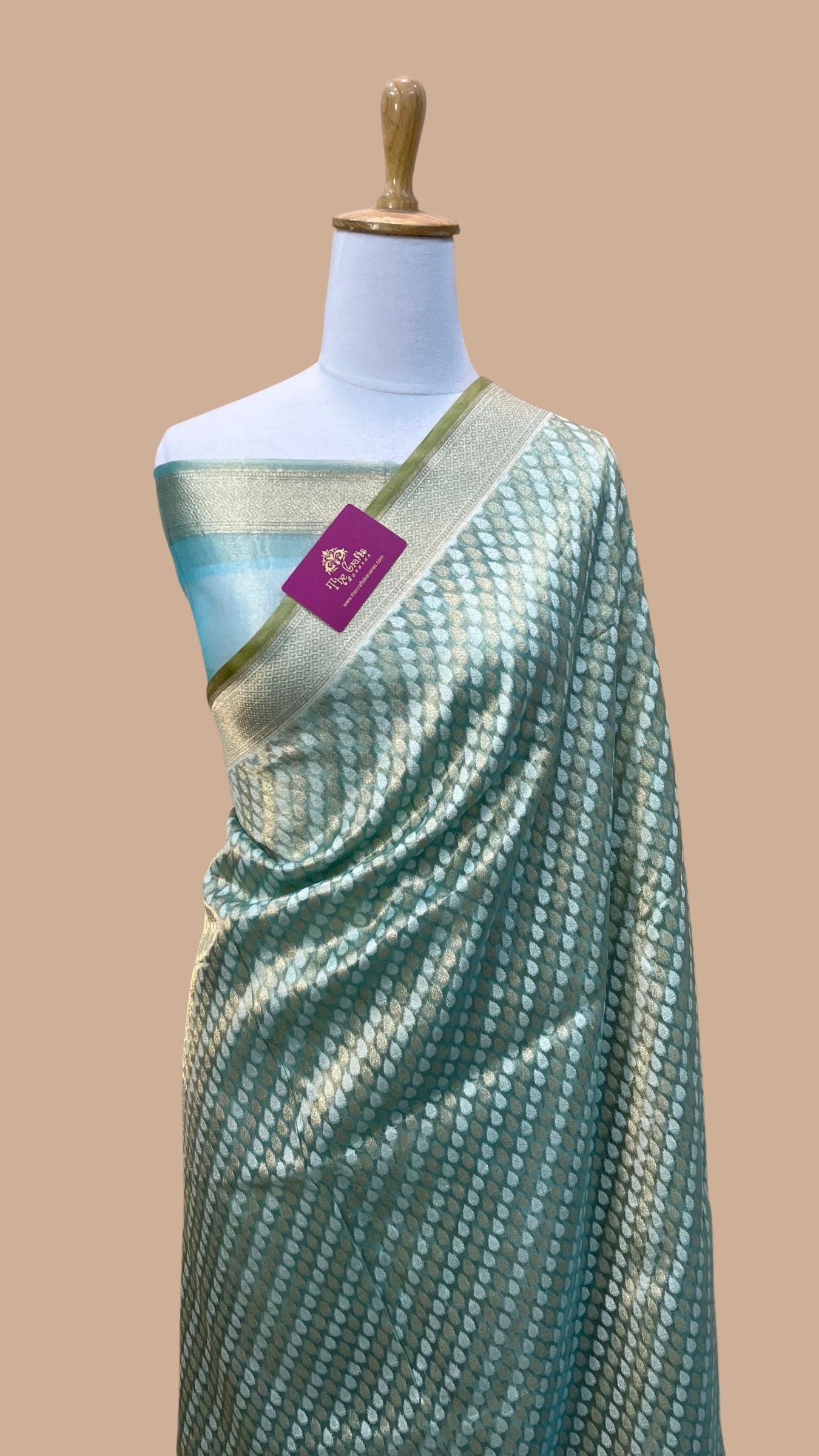 Pure Tissue Silk Handloom Banarasi Saree - Reshmi Zari