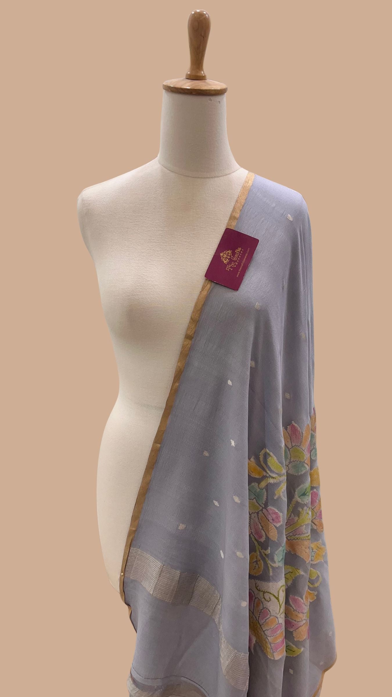 Pure Moonga Silk Banarasi Handloom Dupatta