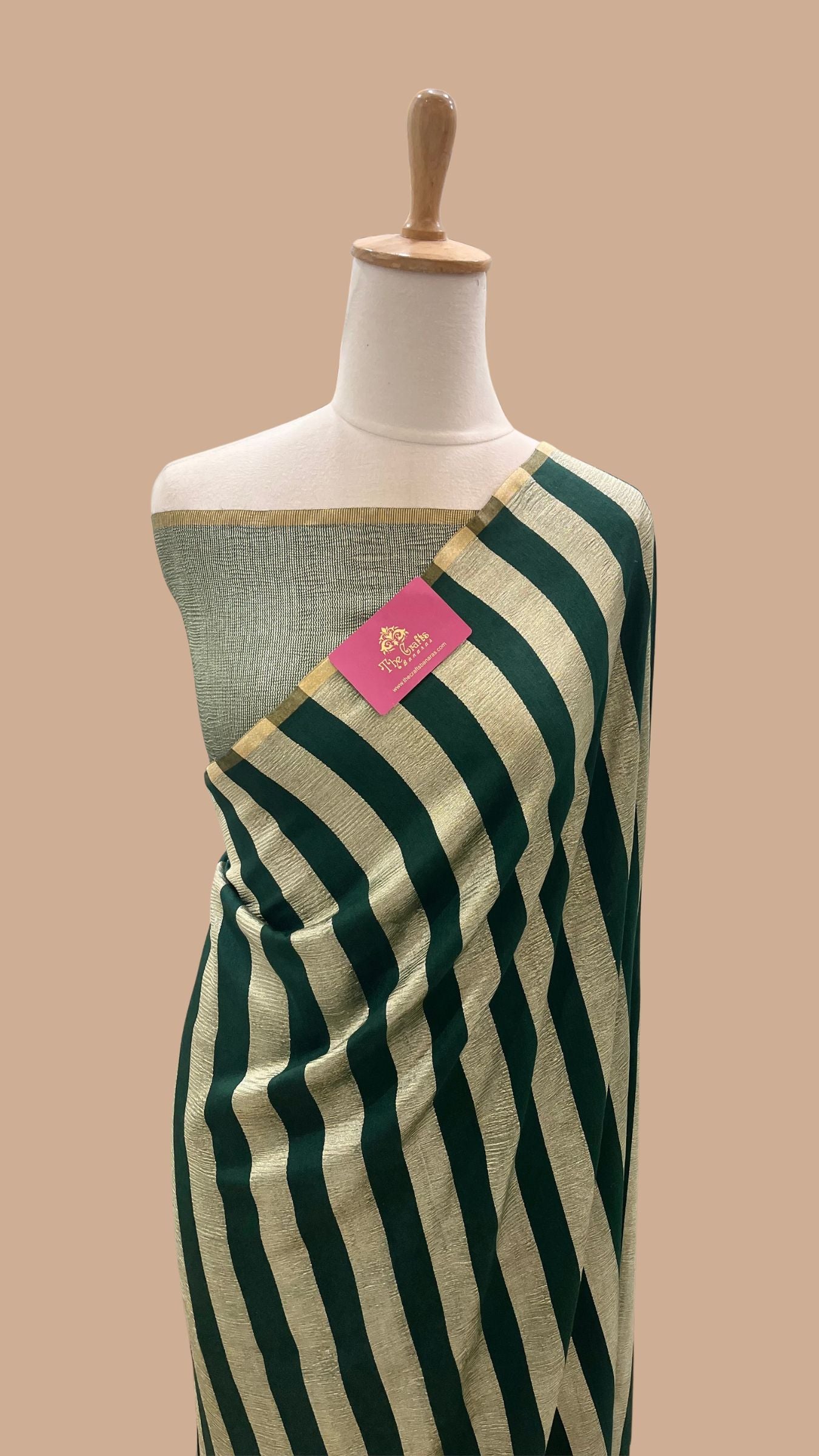 Pure Munga Crush Tissue Silk Handloom Banarasi Saree