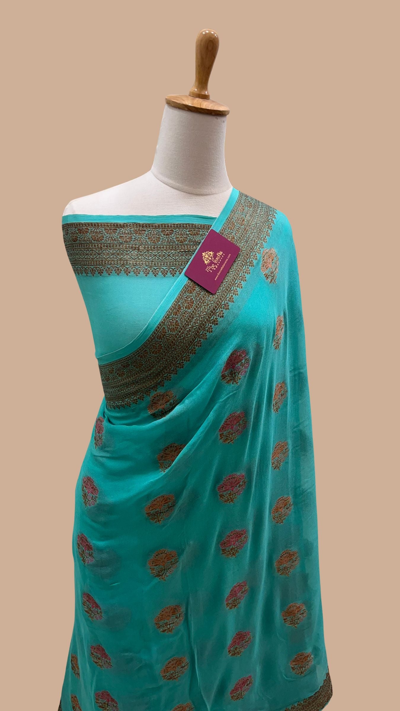 Pure Khaddi Chiffon Banarasi Saree