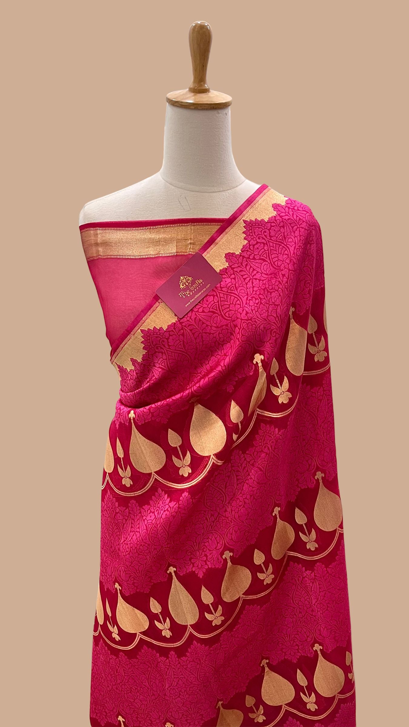 Pure Ektara Cotton Jamdani Banarasi Saree