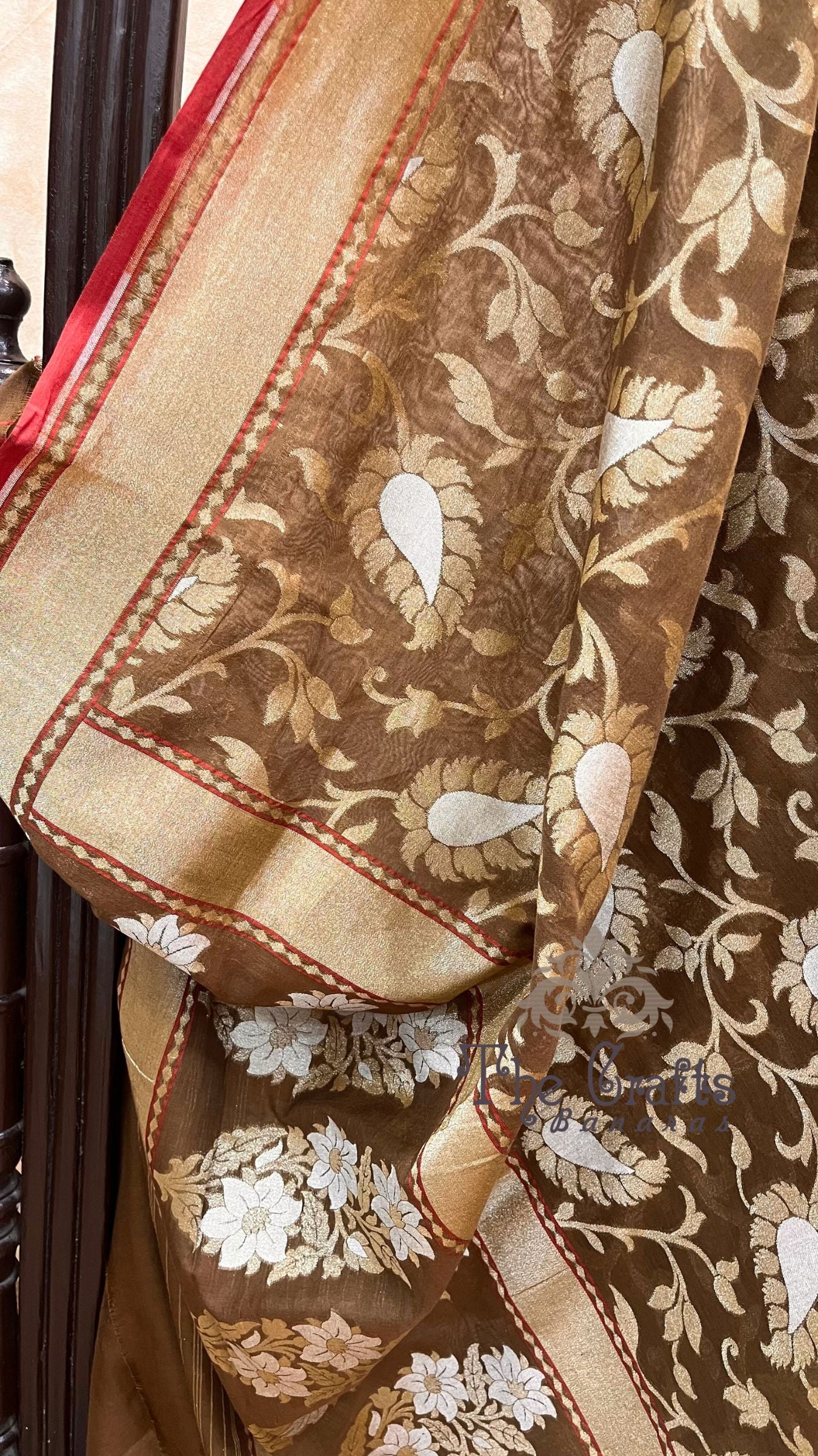 Pure Ektara Cotton Jamdani Banarasi Saree - Alfi