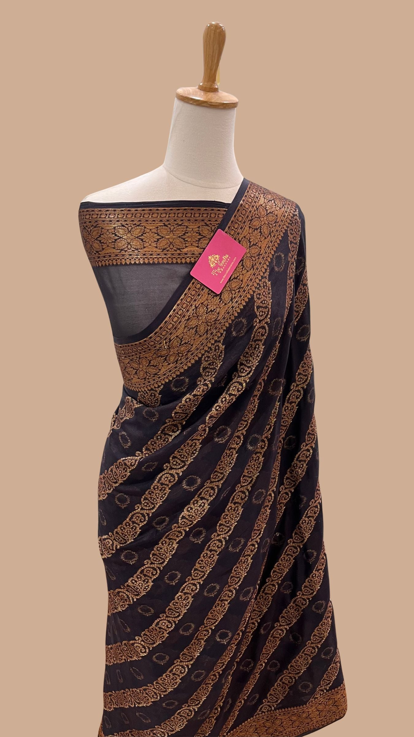 Pure Khaddi Chiffon Banarasi Saree