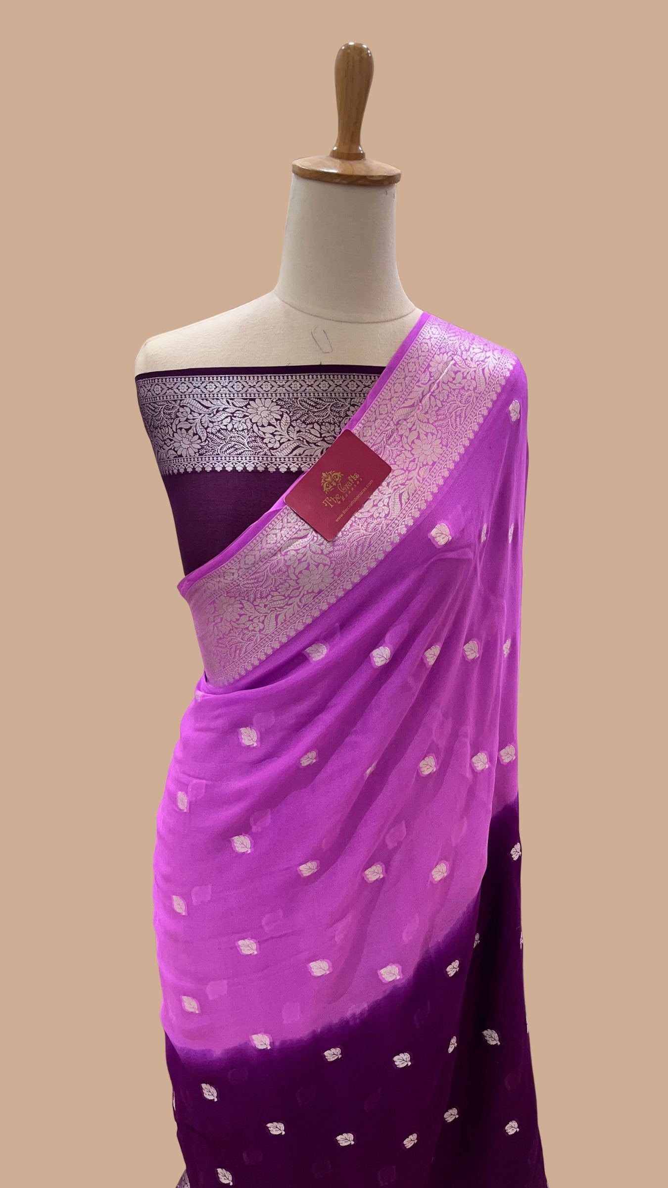 Pure Khaddi Chiffon Banarasi Saree