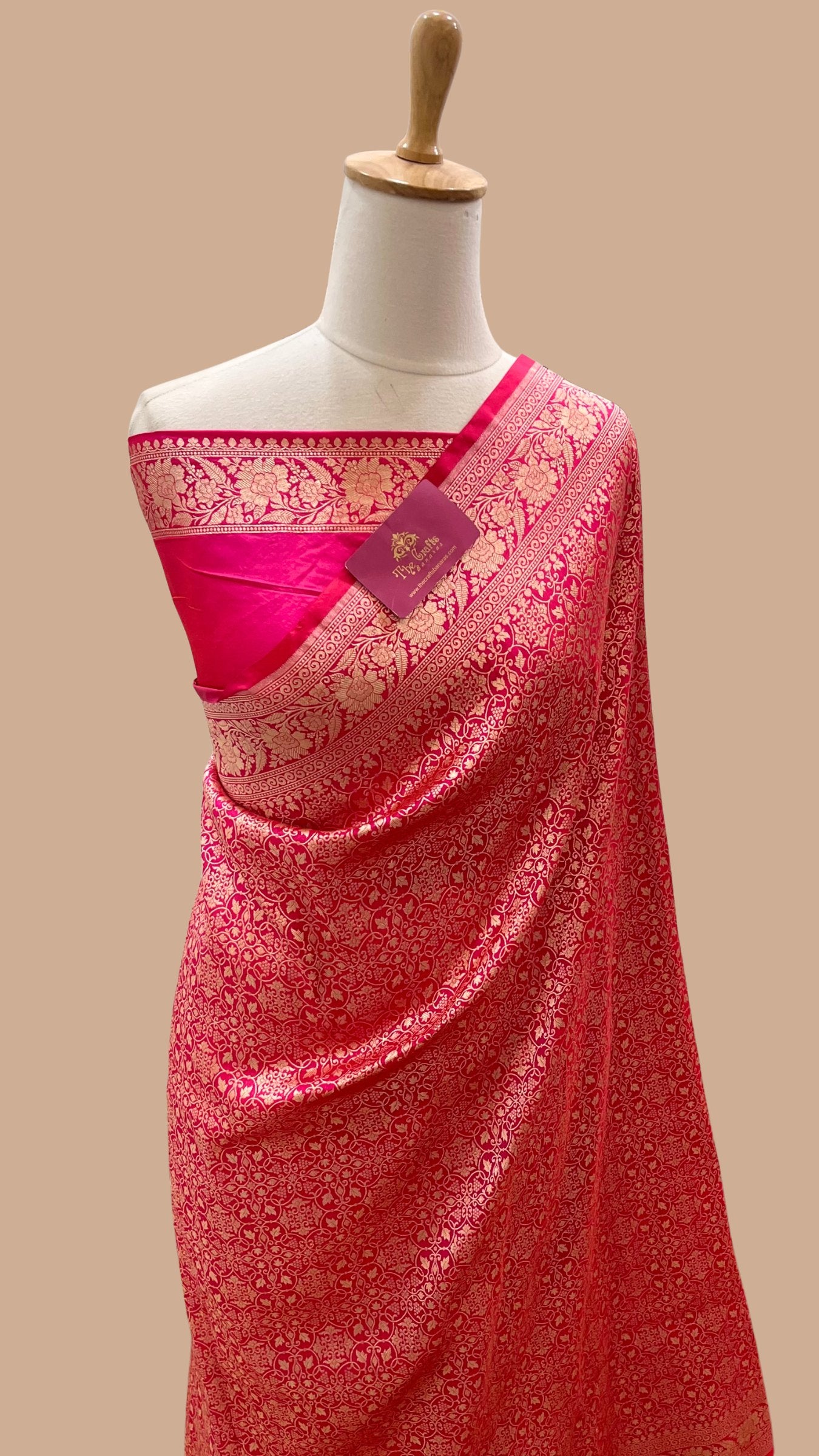 Pure Katan Silk Handloom Banarasi Saree - Tanchui Brocade