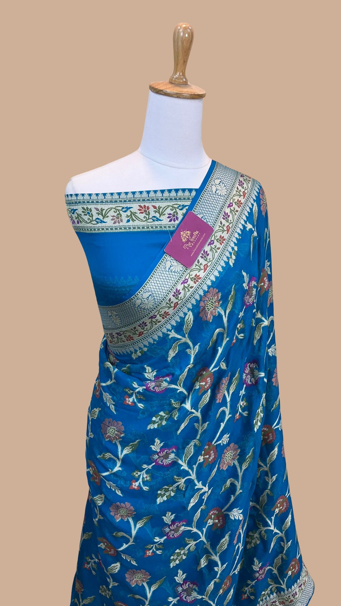 Pure Khaddi Chiffon Banarasi Saree