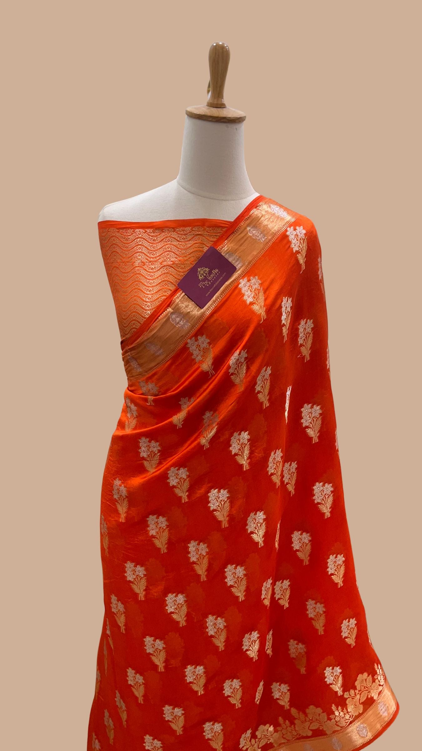 Pure Mango Silk Banarasi Saree