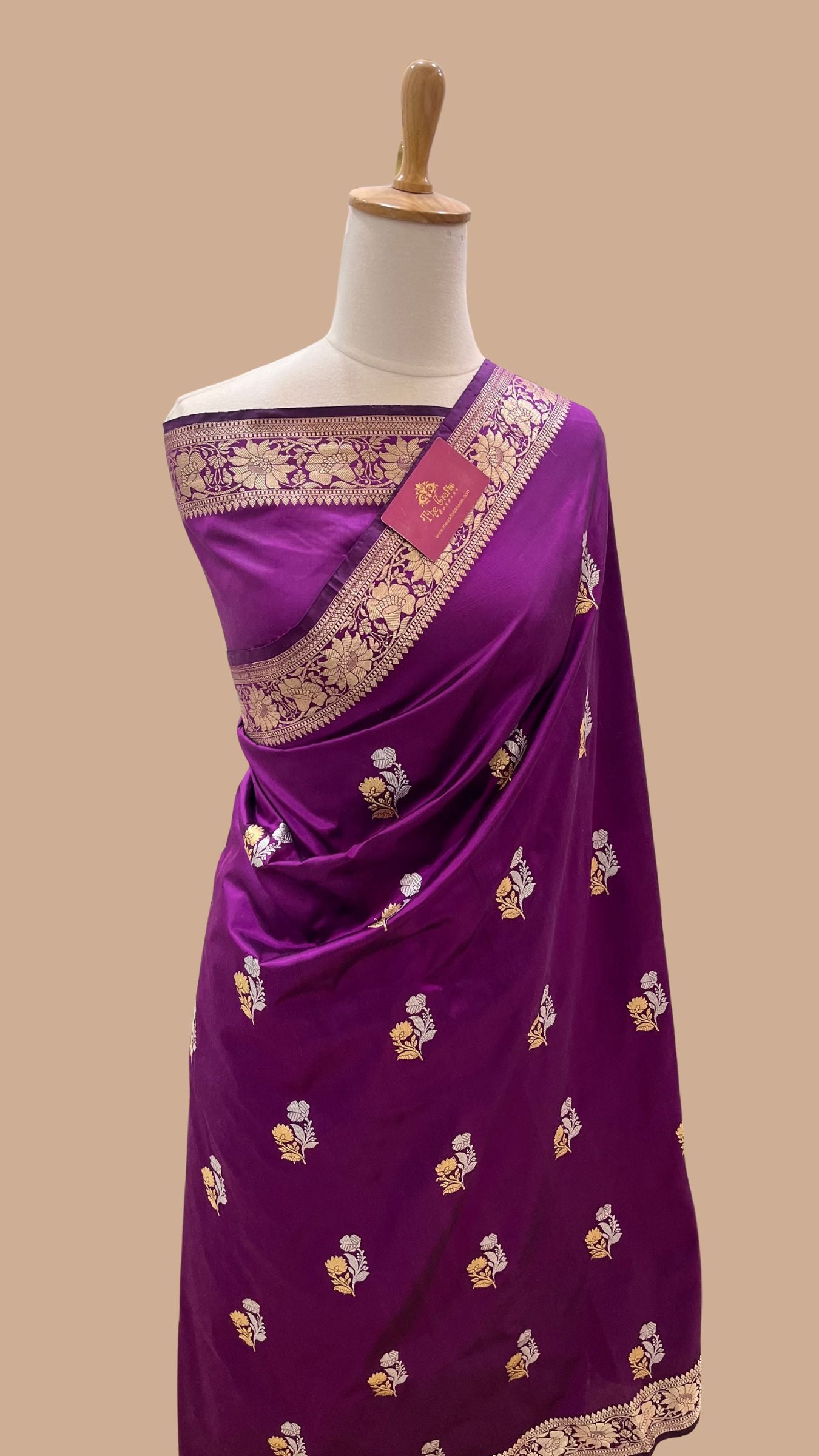 Pure  Mango Silk Handloom Banarasi Saree