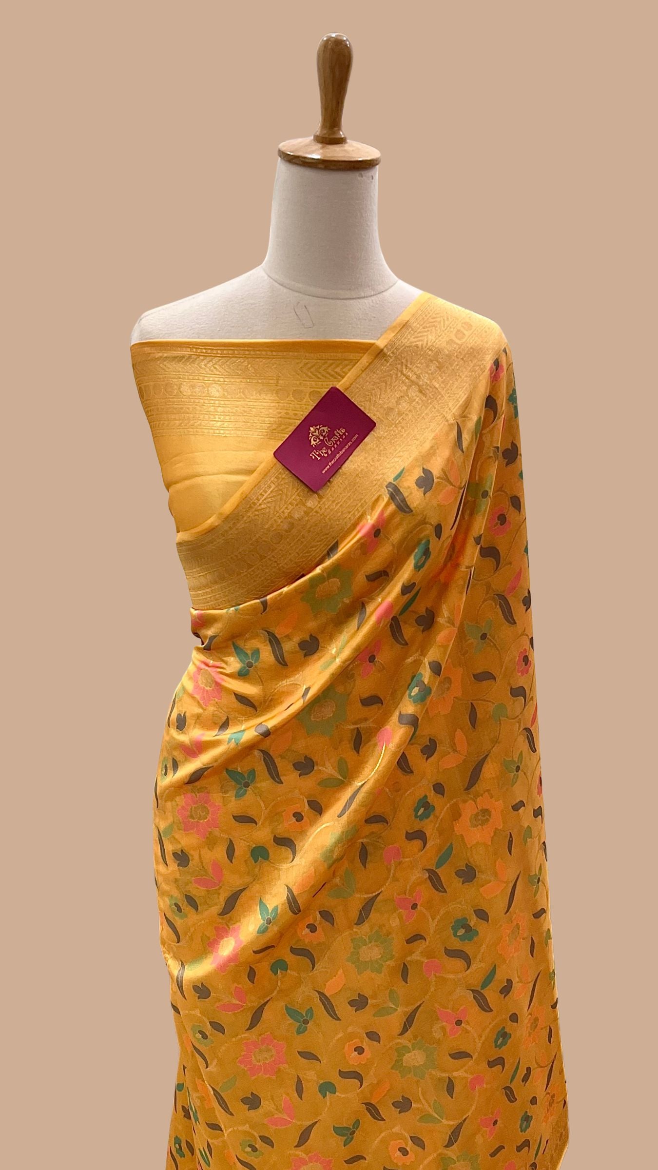 Pure Ektara Cotton Jamdani Banarasi Saree - Alfi
