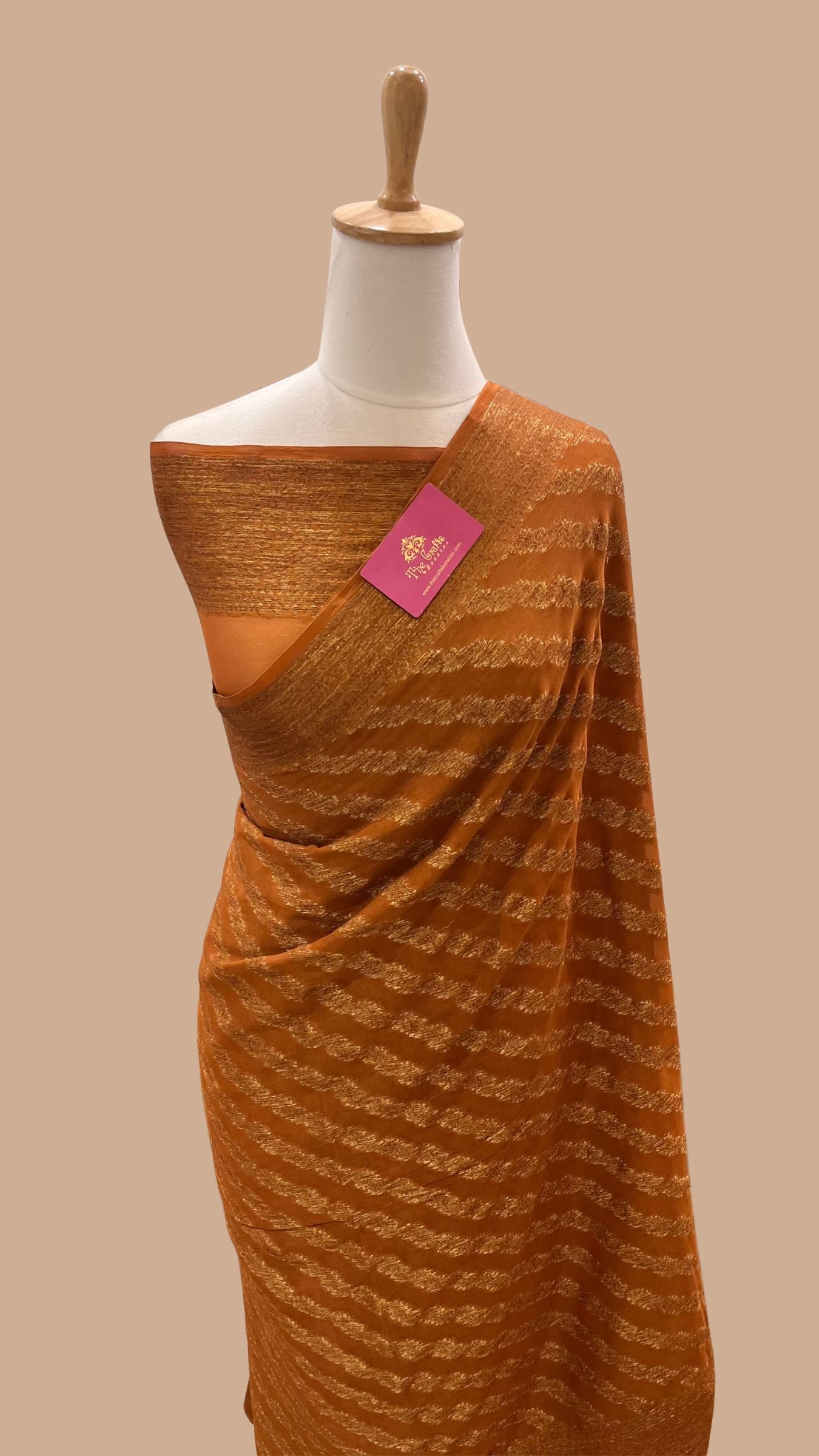 Pure Khaddi Chiffon Banarasi Saree