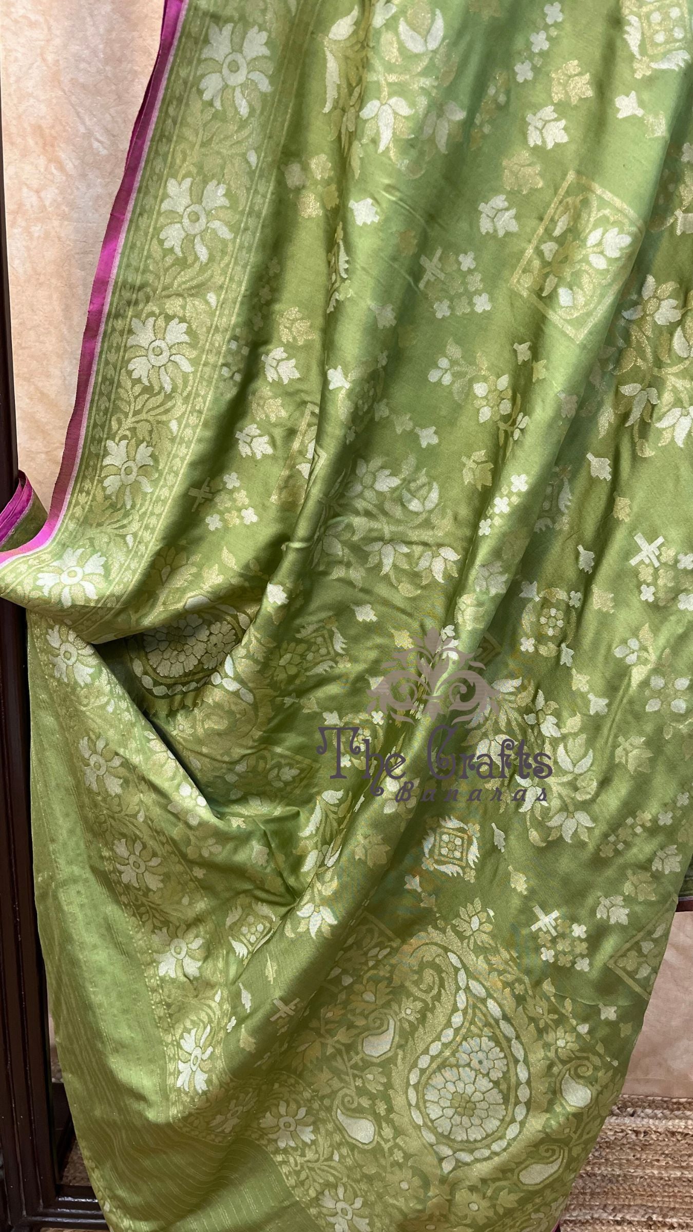 Pure Ektara Cotton Jamdani Banarasi Saree - Alfi