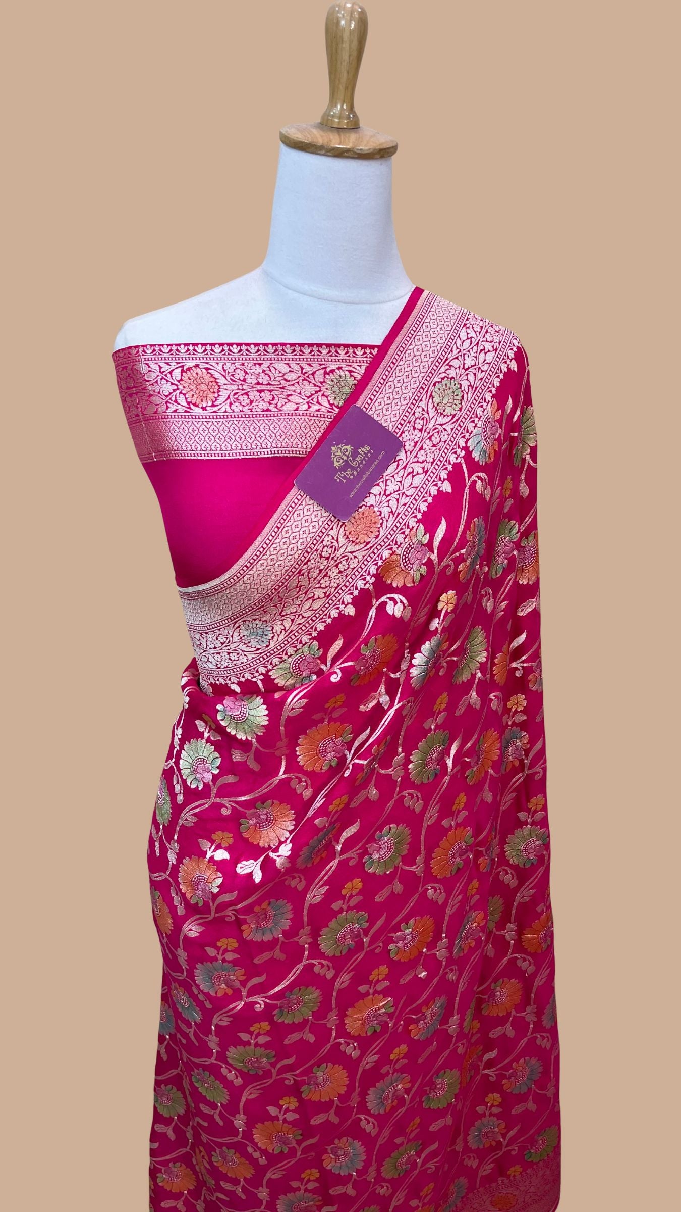 Khaddi Georgette Handloom Banarasi Saree
