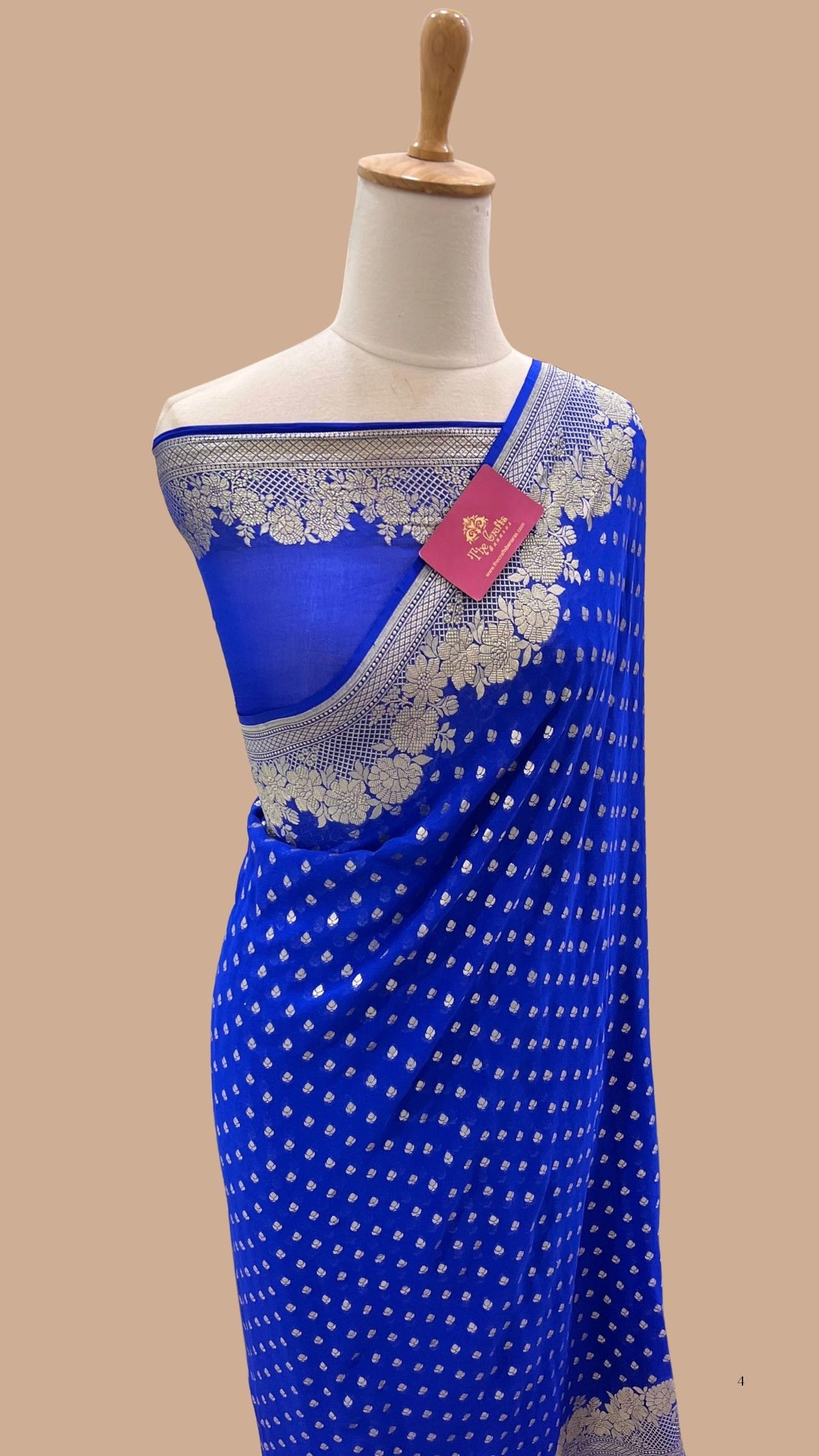 Khaddi Georgette Handloom Banarasi Saree
