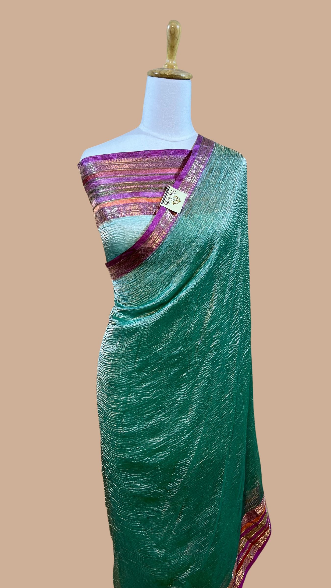 Pure Crush Tissue Silk Banarasi Saree