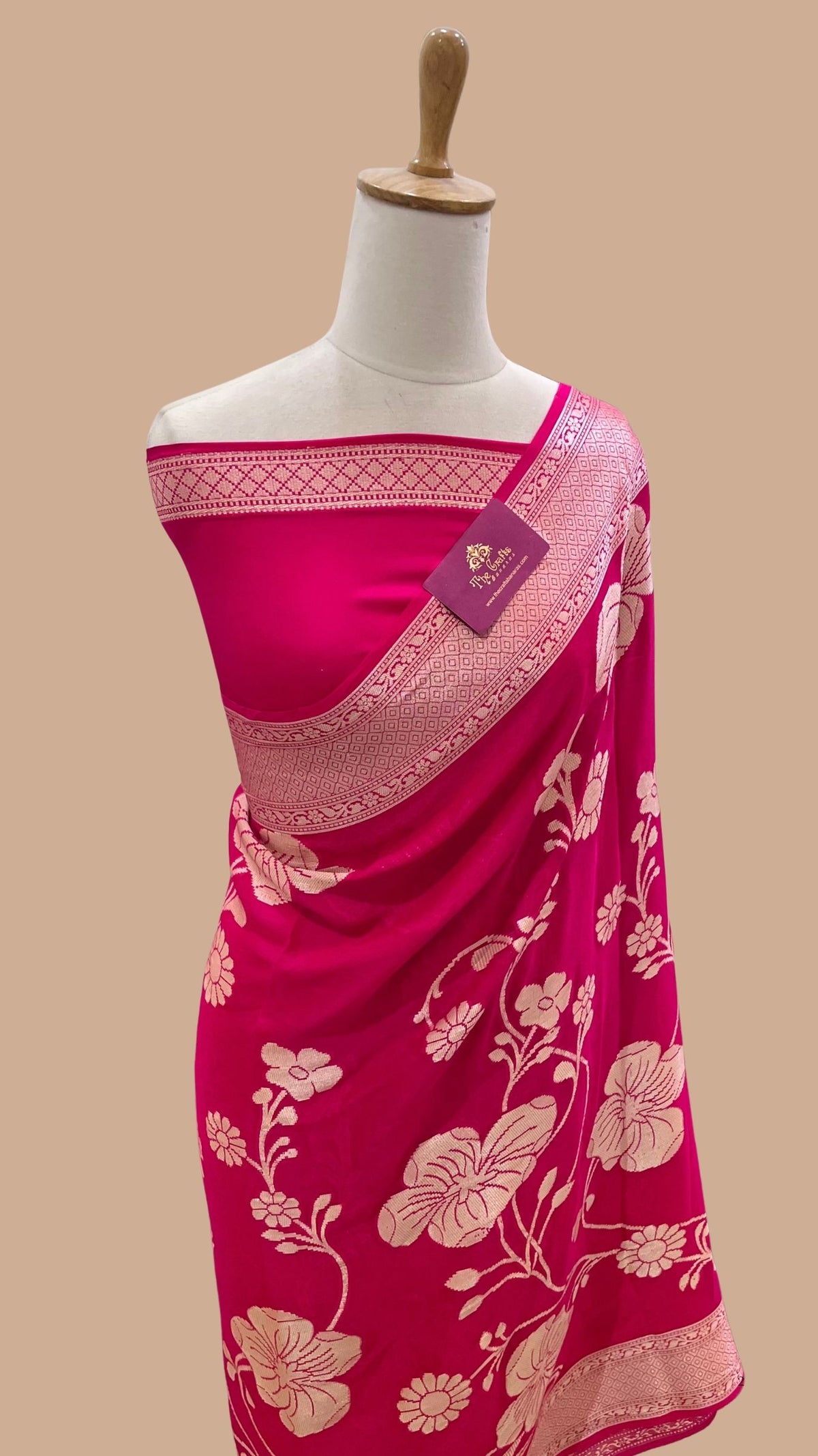 Pure Khaddi Chiffon Banarasi Saree
