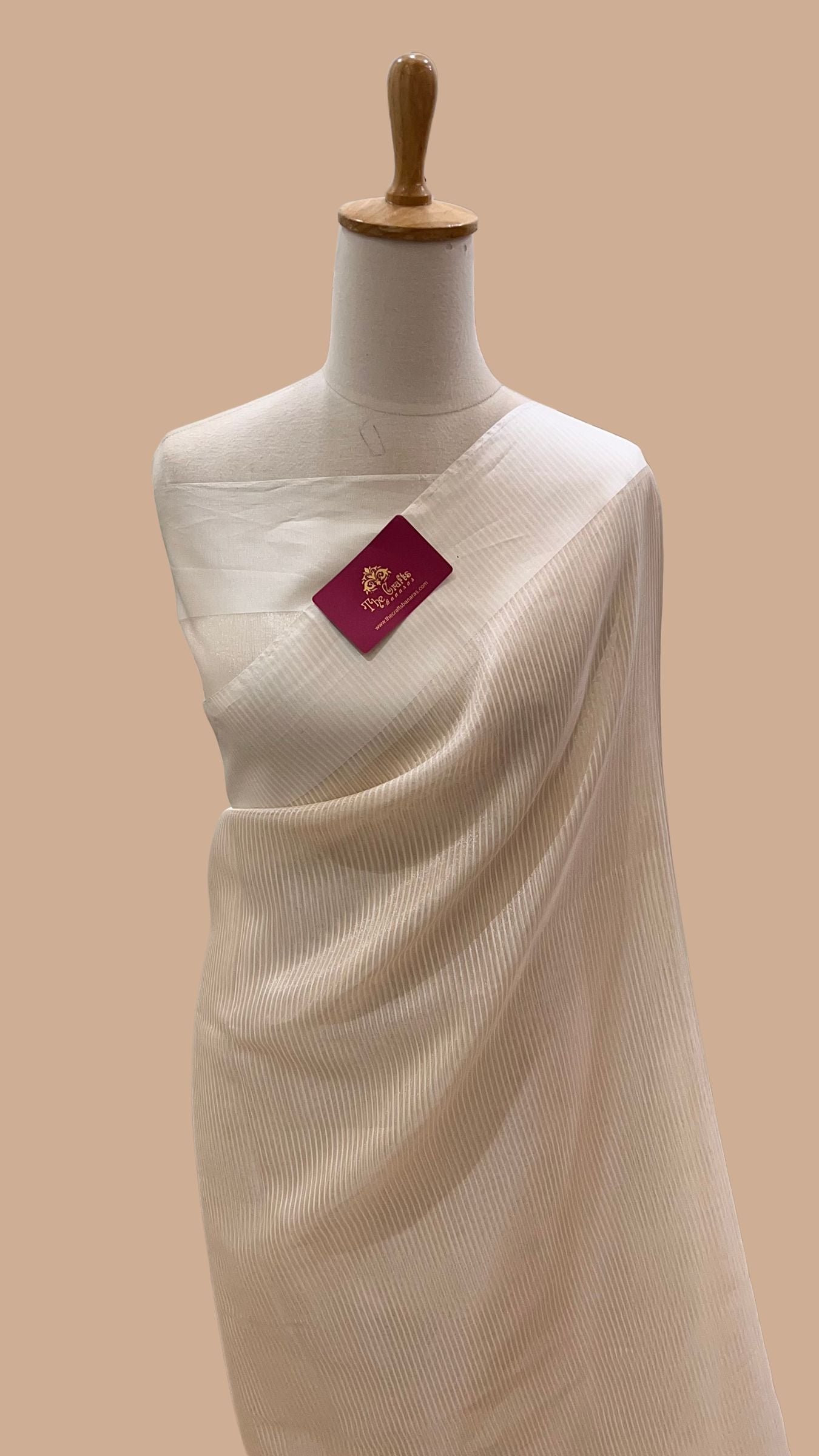 Pure Tissue Silk Handloom Banarasi Saree - with Satin Border
