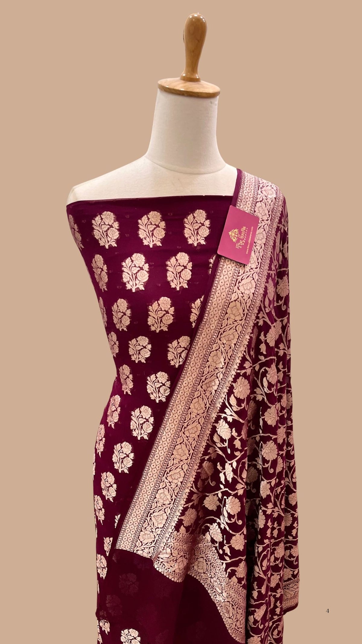 Banarasi Khaddi Georgette Dress Material