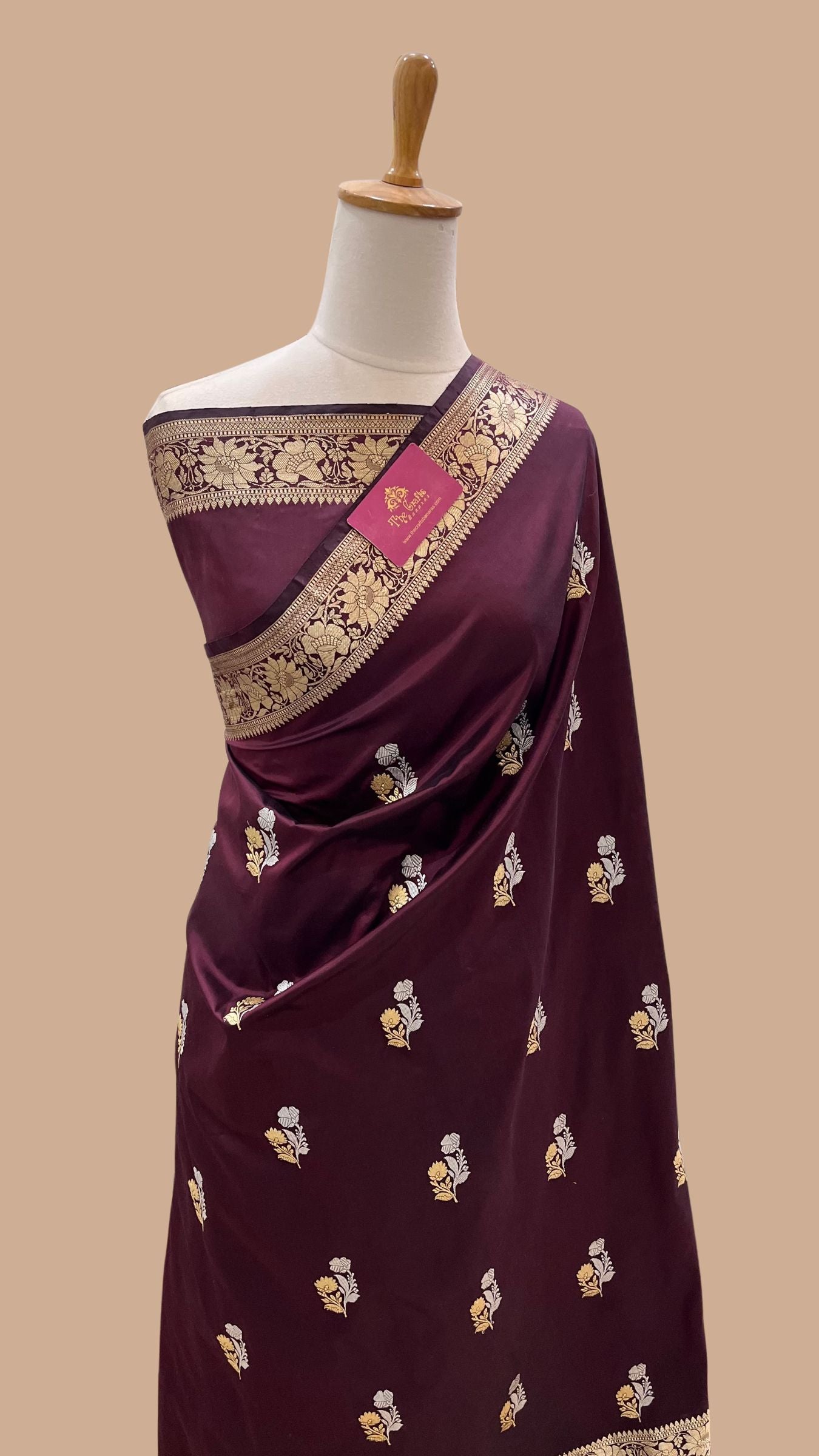 Pure  Mango Silk Handloom Banarasi Saree