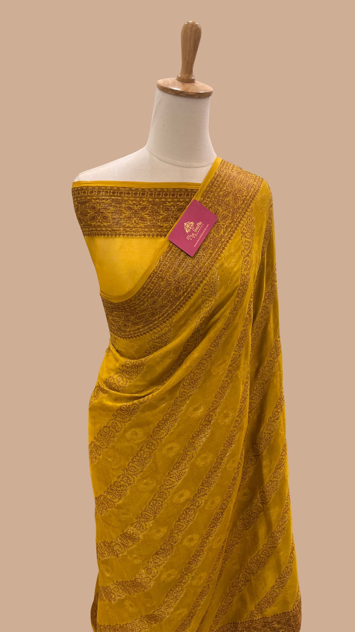 Pure Khaddi Chiffon Banarasi Saree
