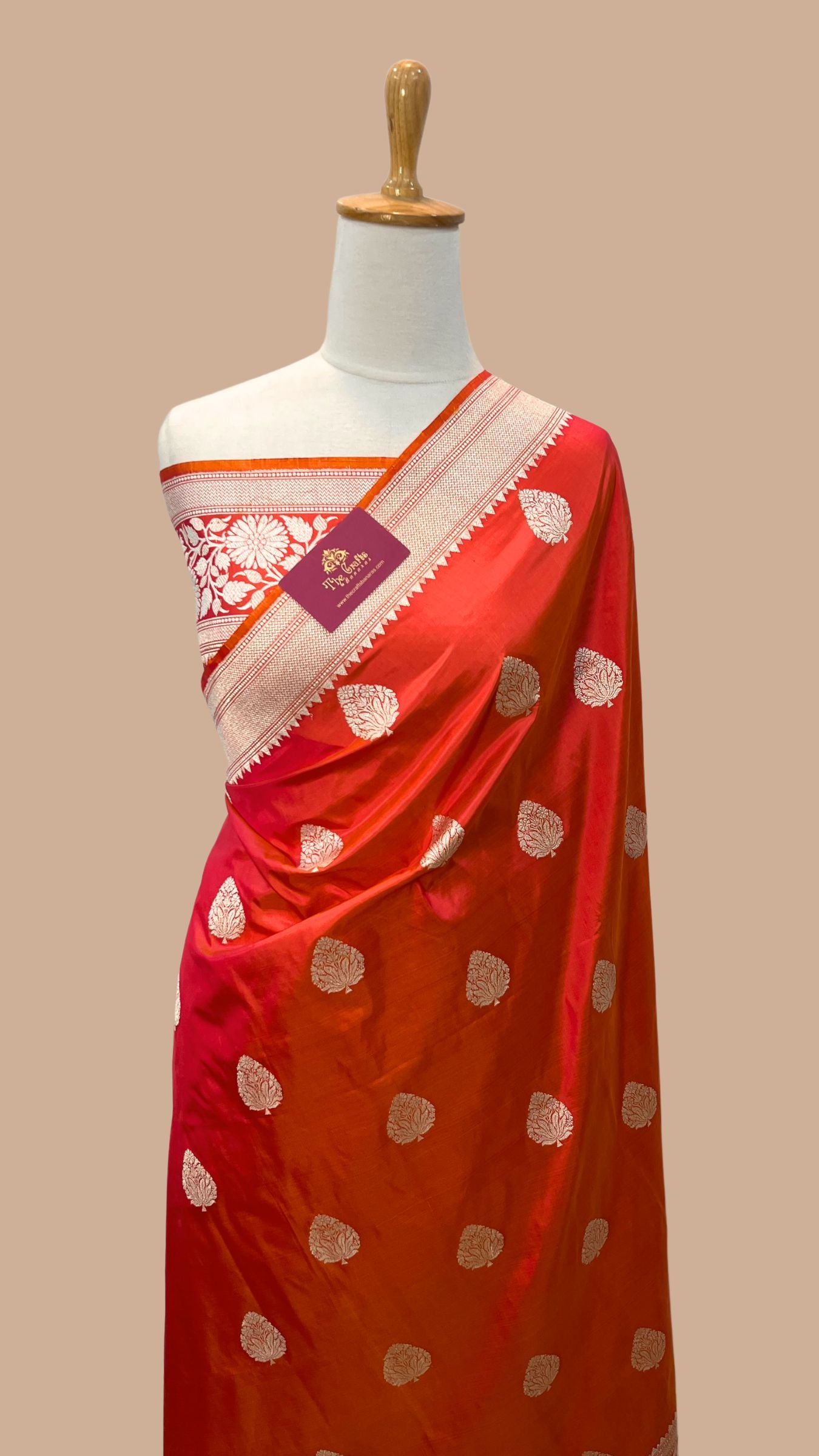 Pure Katan Silk Handloom Banarasi Saree - Kadhua Buti