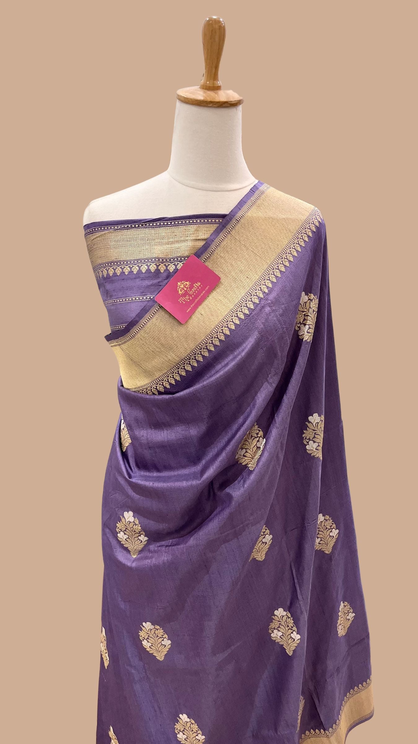 Tussar Georgette Handloom Banarasi Saree - Meenakari