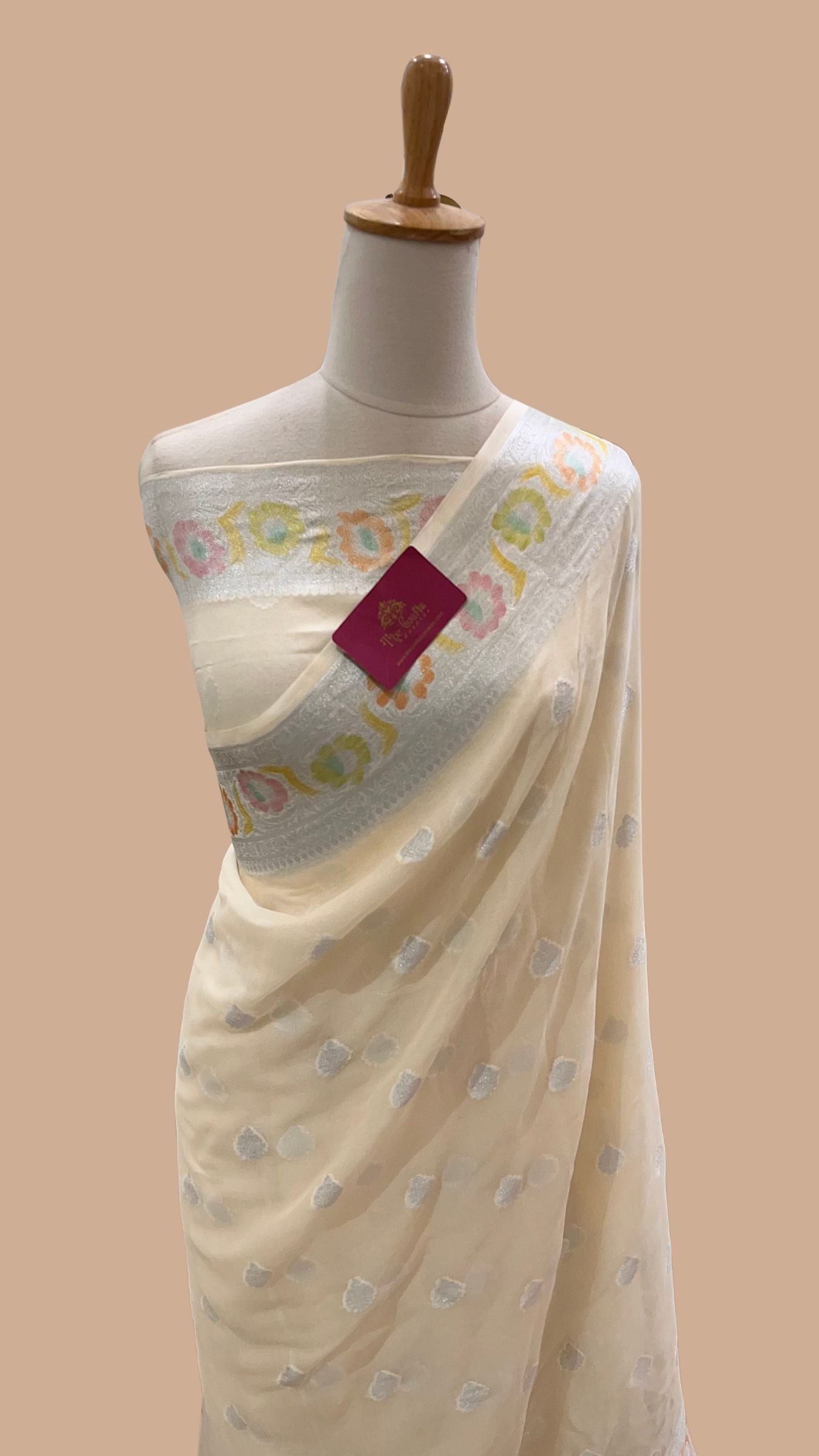 Pure Khaddi Chiffon Banarasi Saree