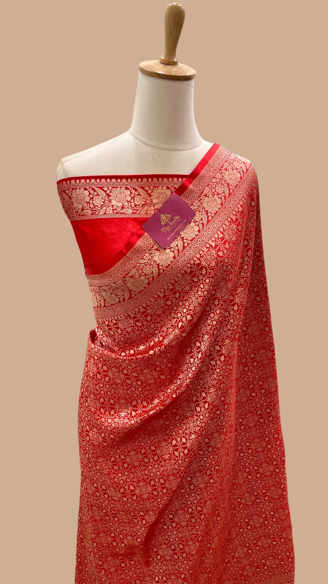 Pure Katan Silk Handloom Banarasi Saree - Tanchui Brocade