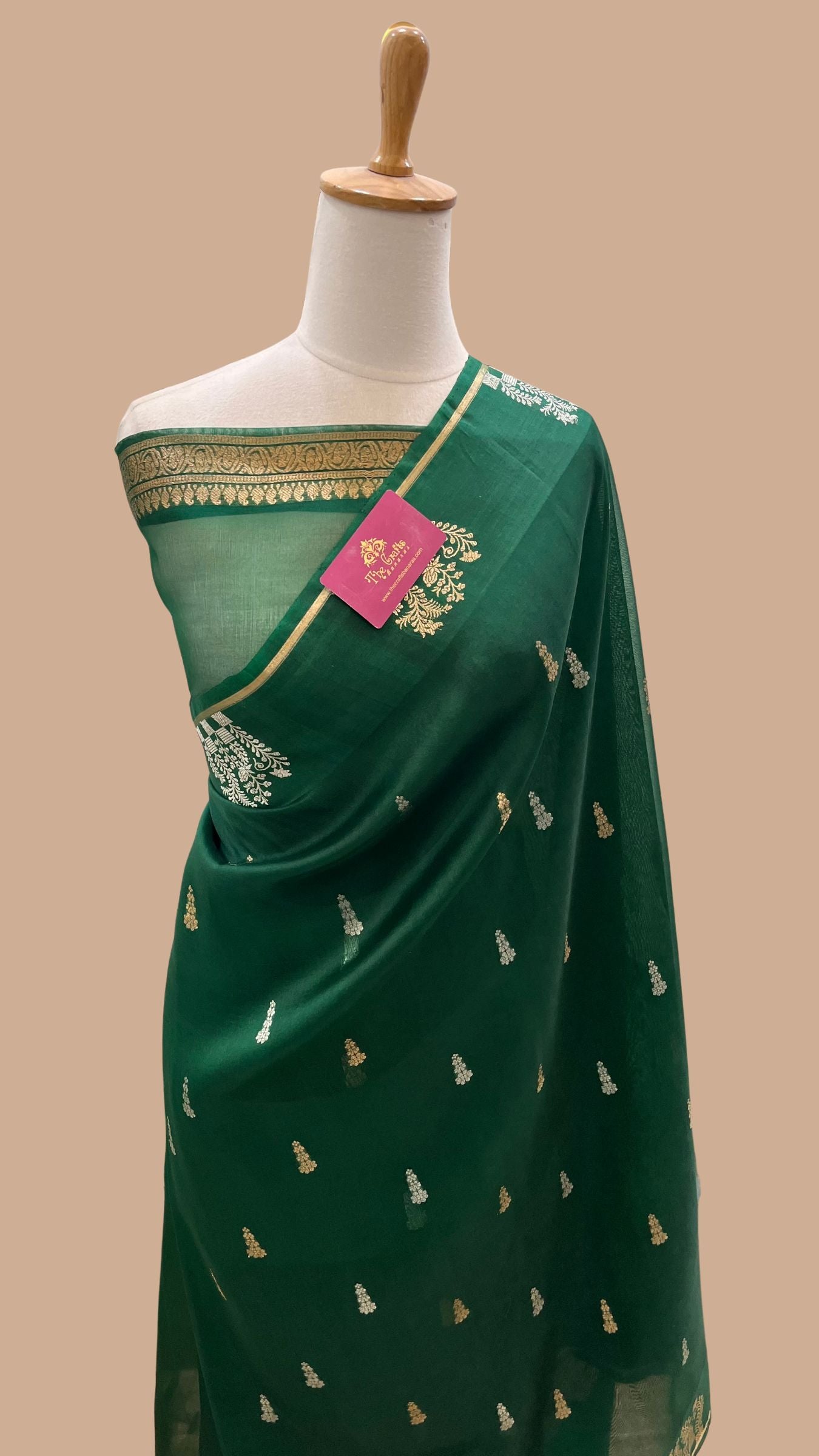 Pure Kora Silk Handloom Banarasi Saree