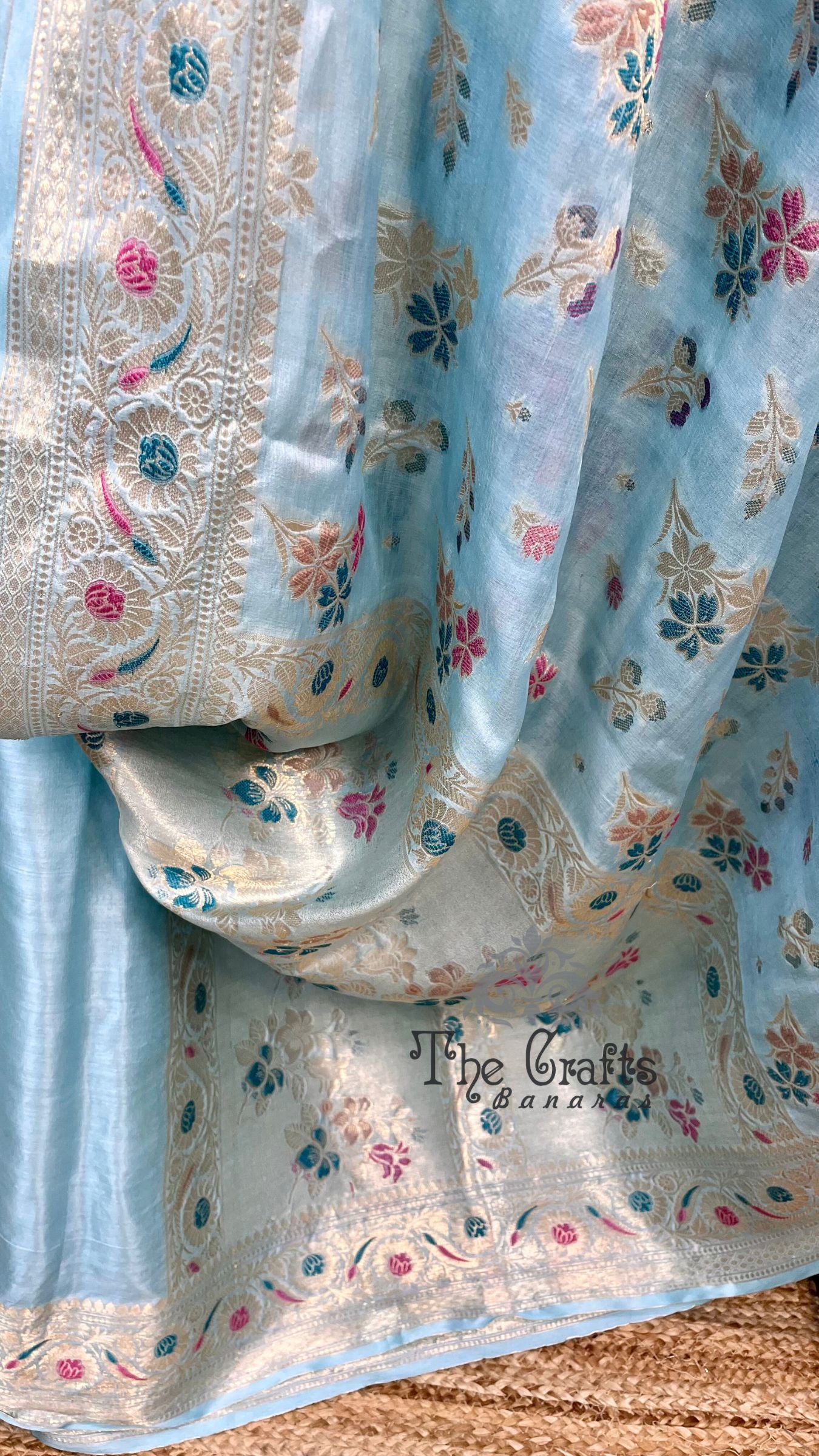 Pure Butter Crepe Banarasi Saree