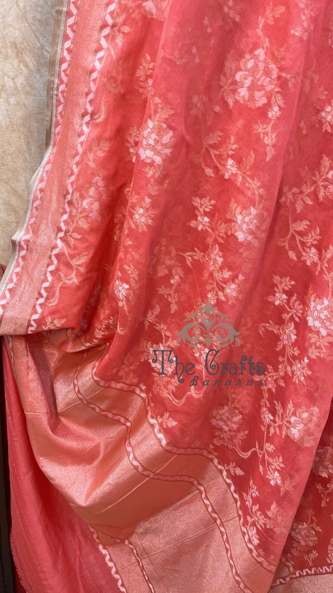 Pure Ektara Cotton Jamdani Banarasi Saree - Alfi