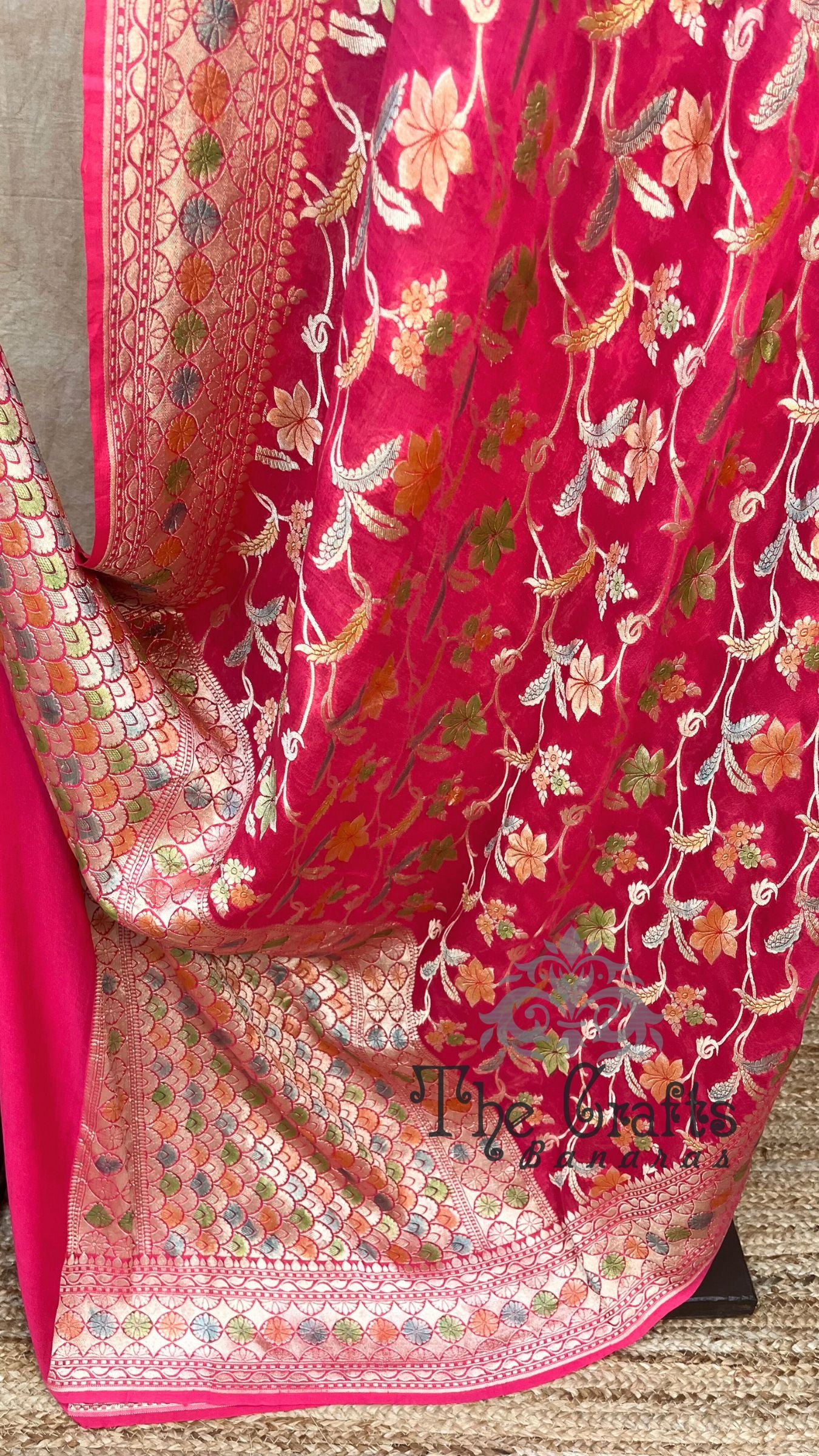 Khaddi Georgette Handloom Banarasi Saree