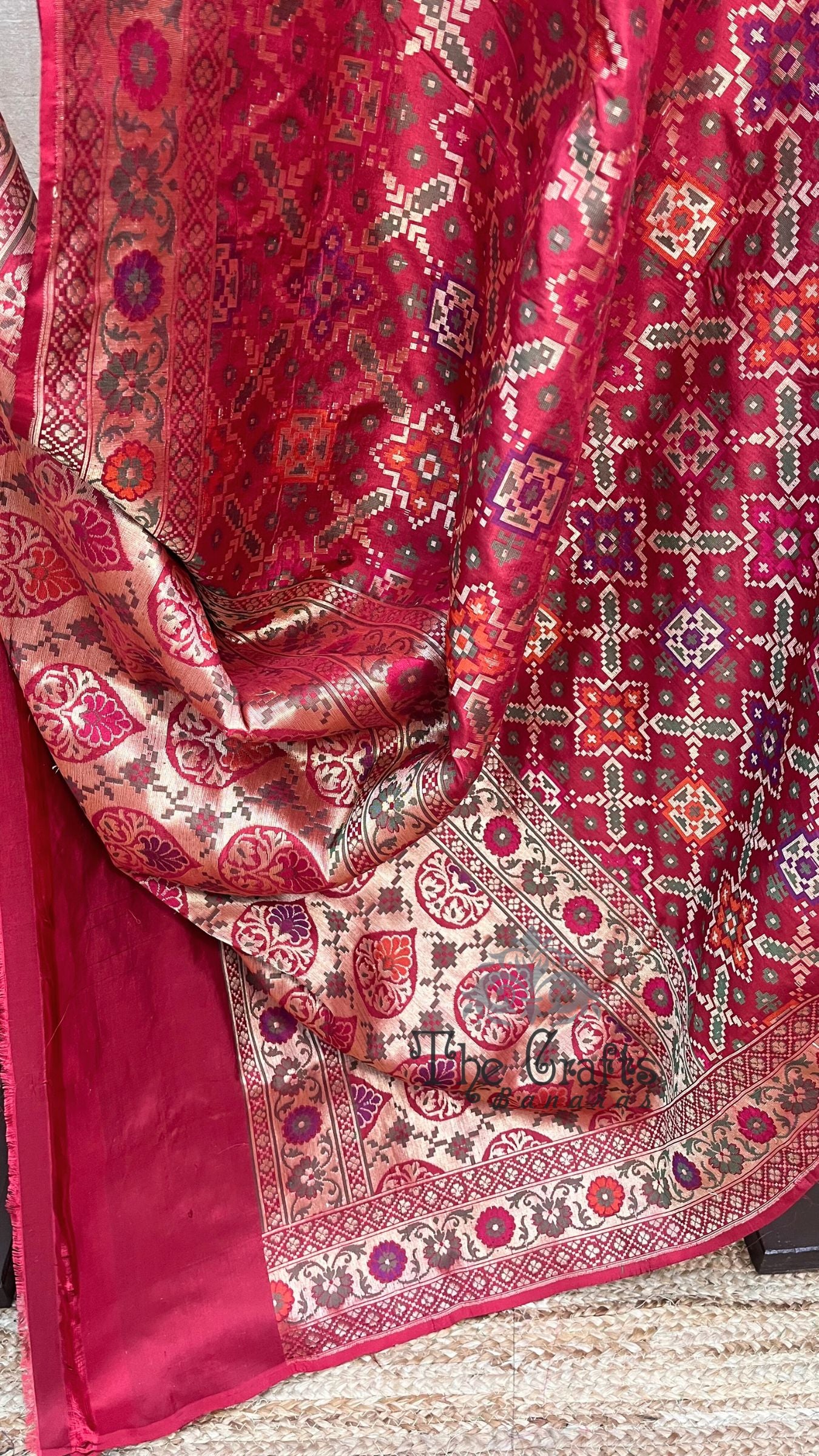 Pure Ektara Cotton Jamdani Banarasi Saree - Tilfi