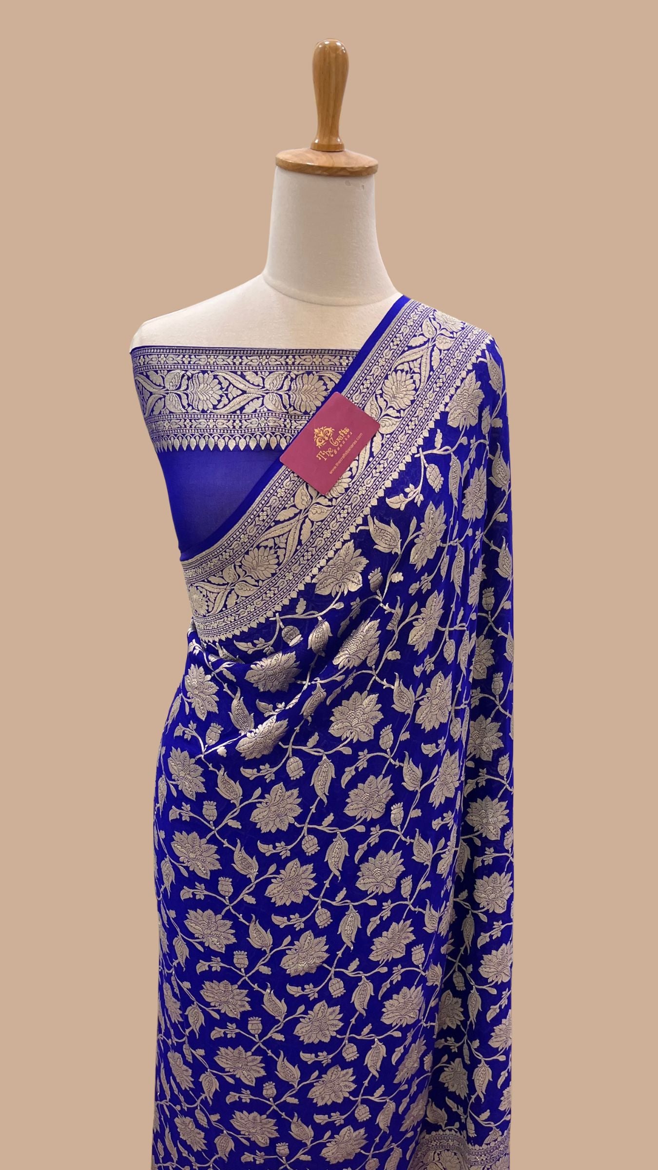 Khaddi Georgette Banarasi Saree - Water Zari