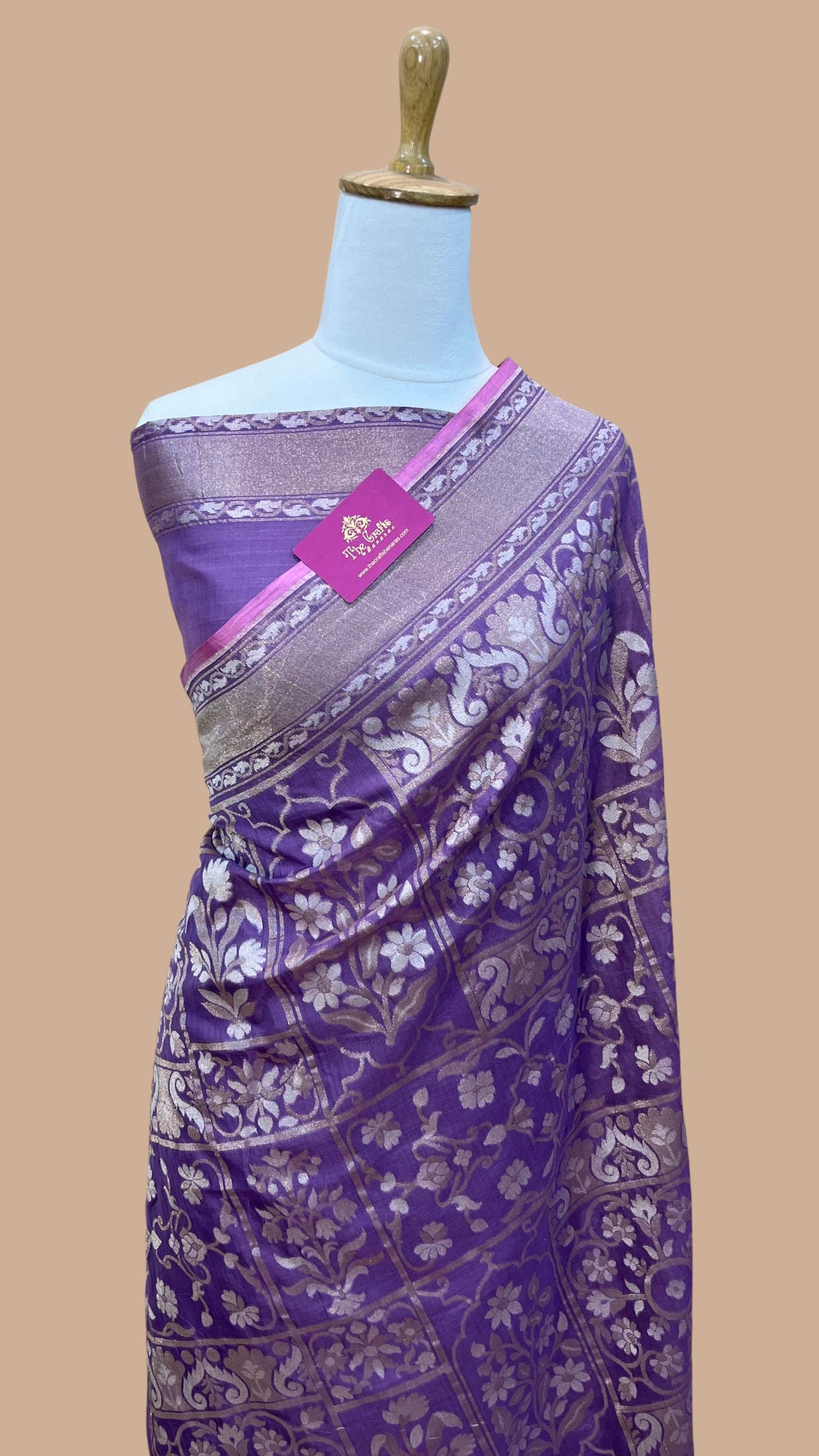 Pure Ektara Cotton Jamdani Banarasi Saree - Alfi