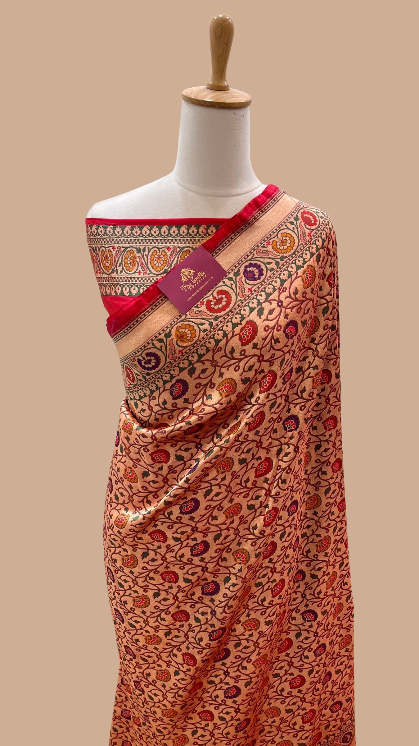 Pure Katan Silk Handloom Banarasi Saree - Kadhua Tilfi Brocade Meena