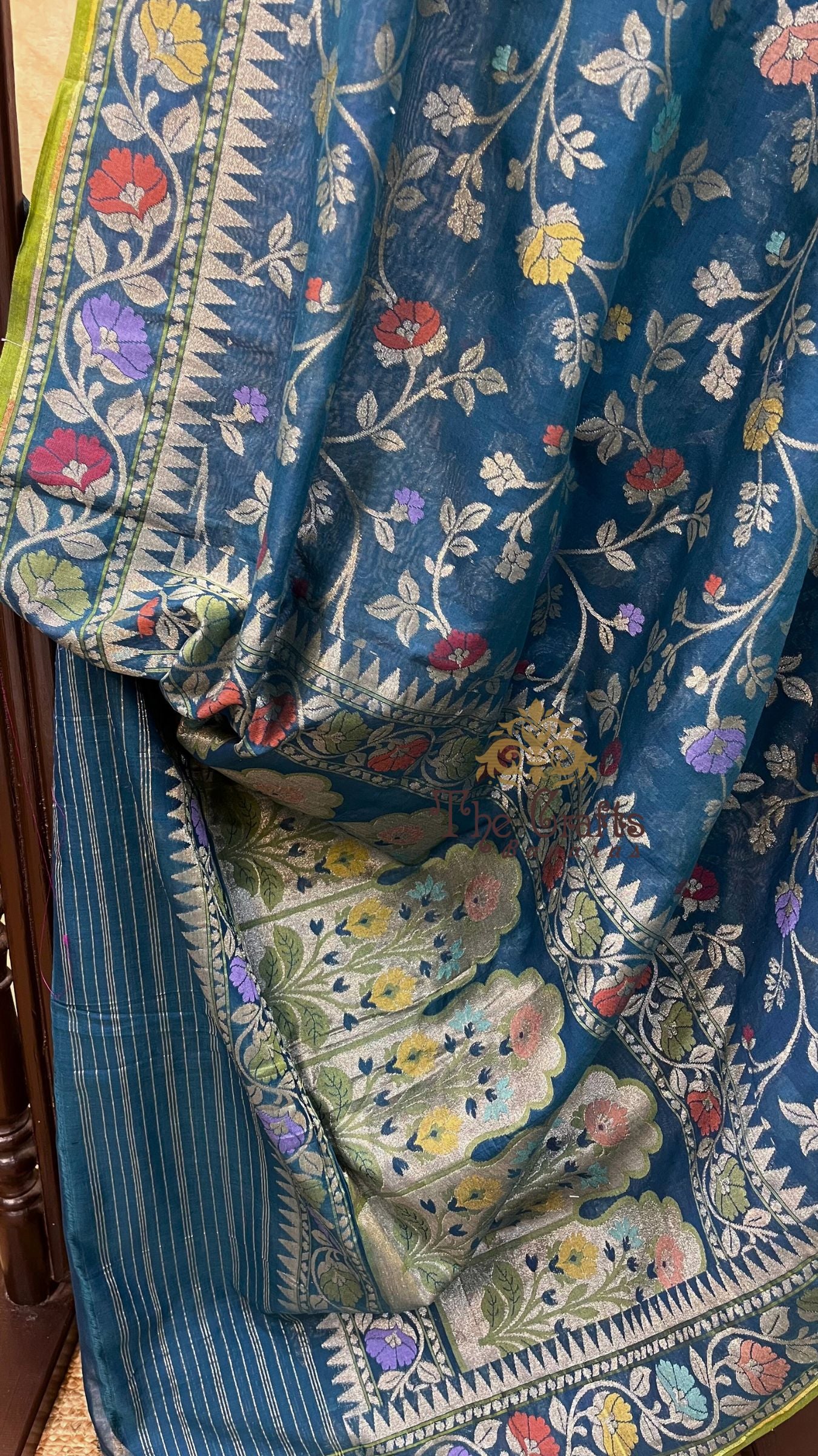 Pure Ektara Cotton Jamdani Banarasi Saree - Tilfi
