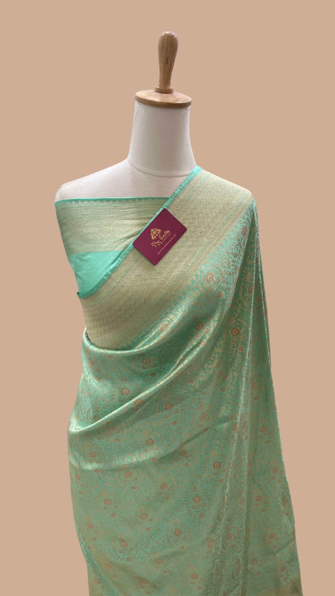 Pure Katan Silk Handloom Banarasi Saree - Tanchui Brocade Meena
