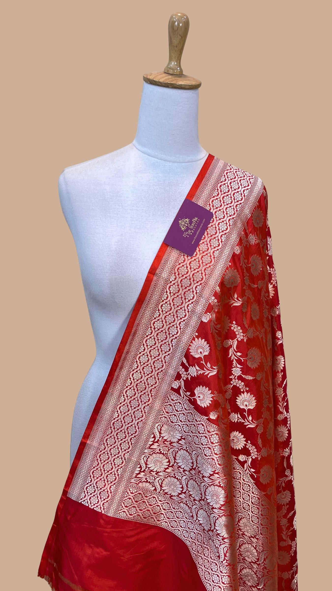 Pure Katan Silk Banarasi Handloom Dupatta