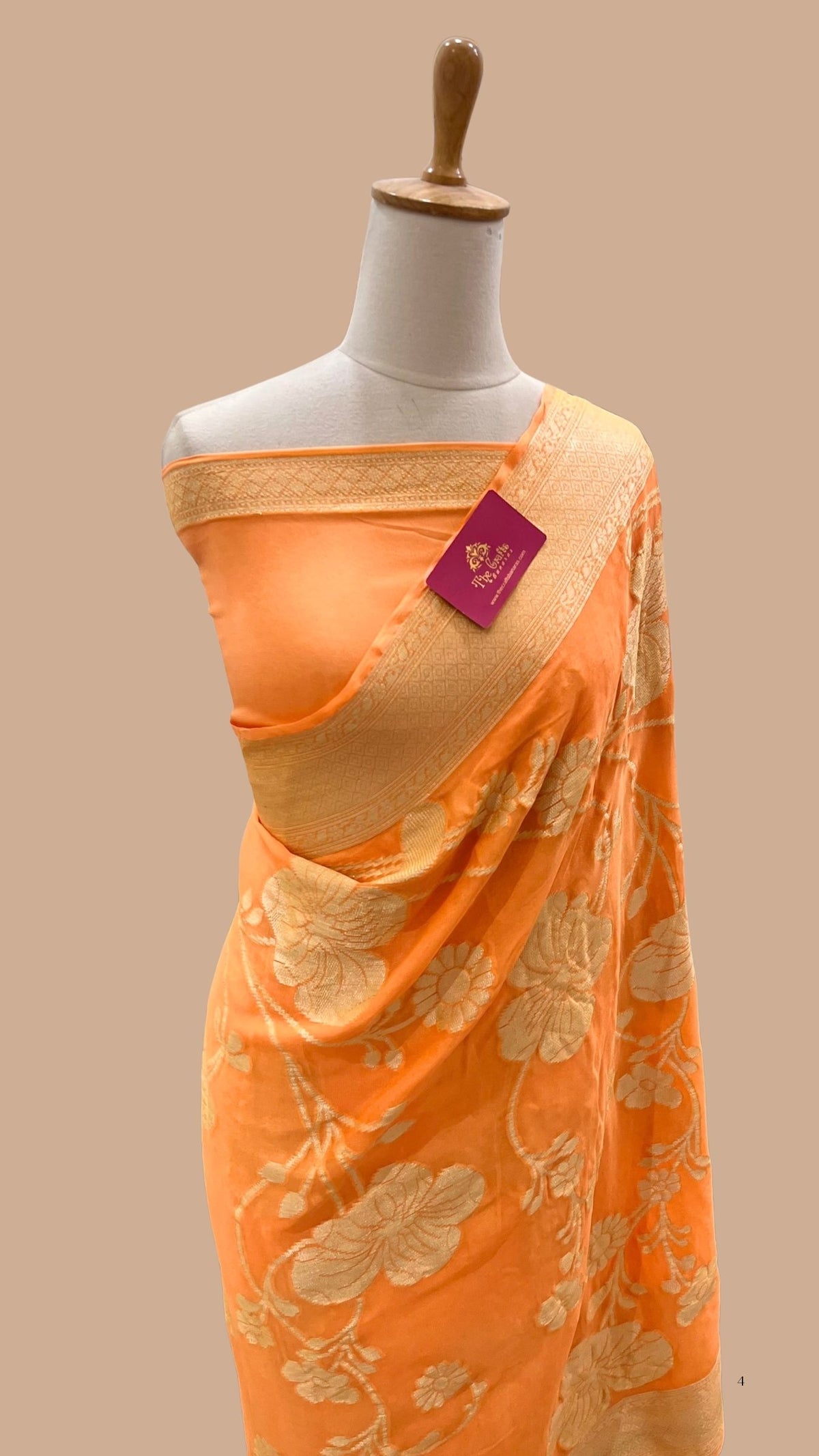 Pure Khaddi Chiffon Banarasi Saree