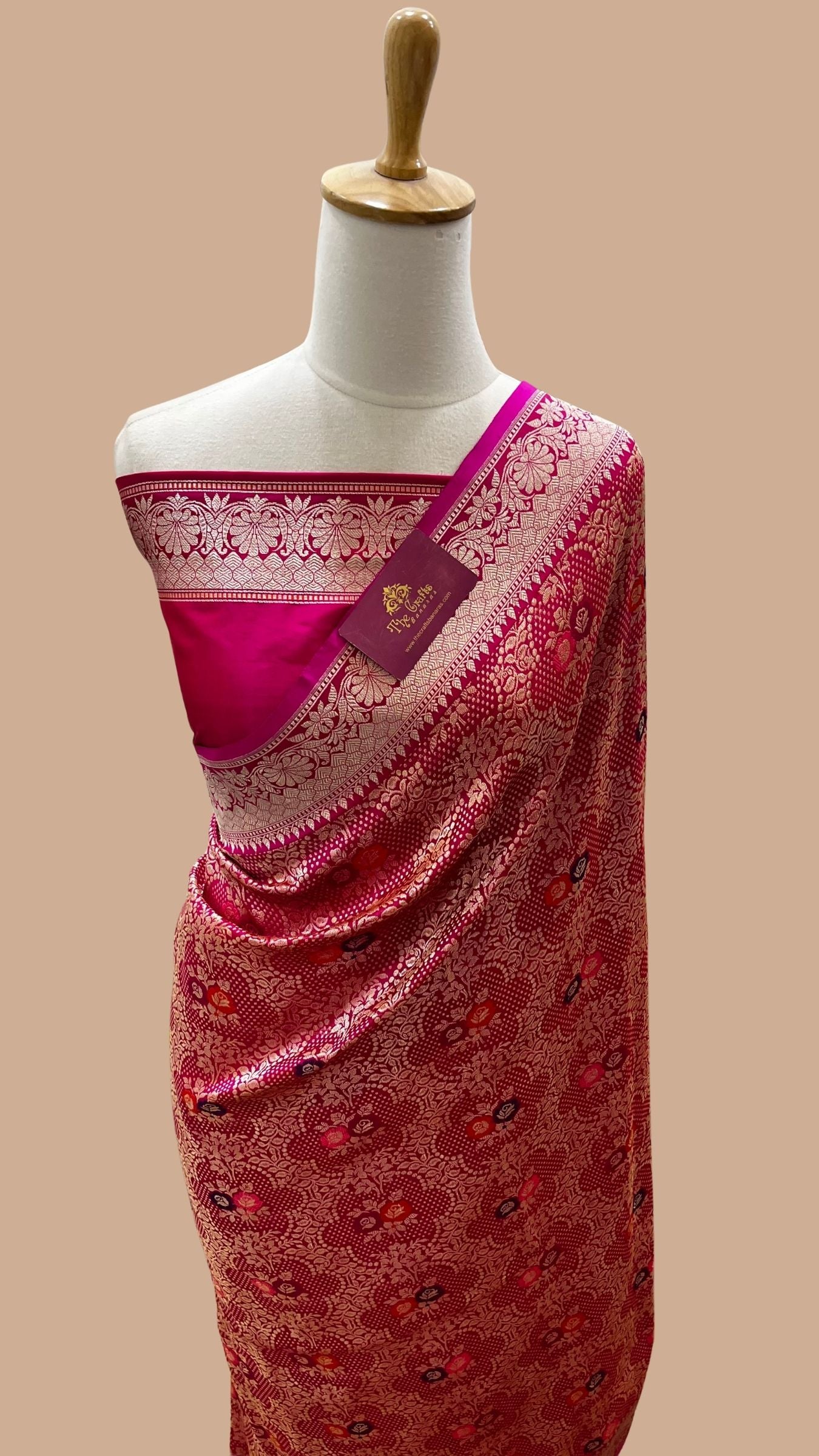 Pure Katan Silk Handloom Banarasi Saree - Kadhua Brocade Tilfi Meena