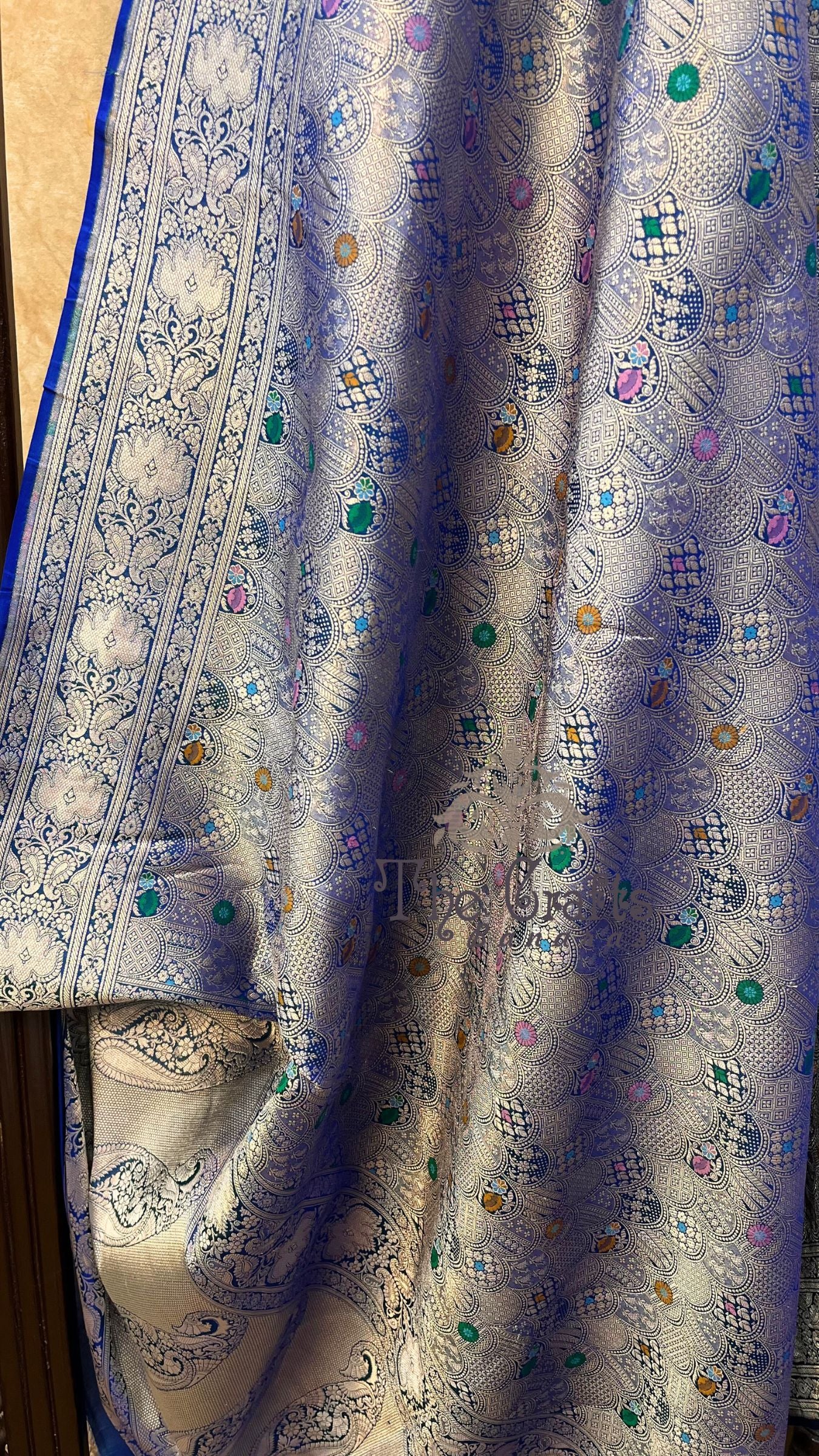 Pure Katan Silk Handloom Banarasi Saree - Tanchui Brocade Meena