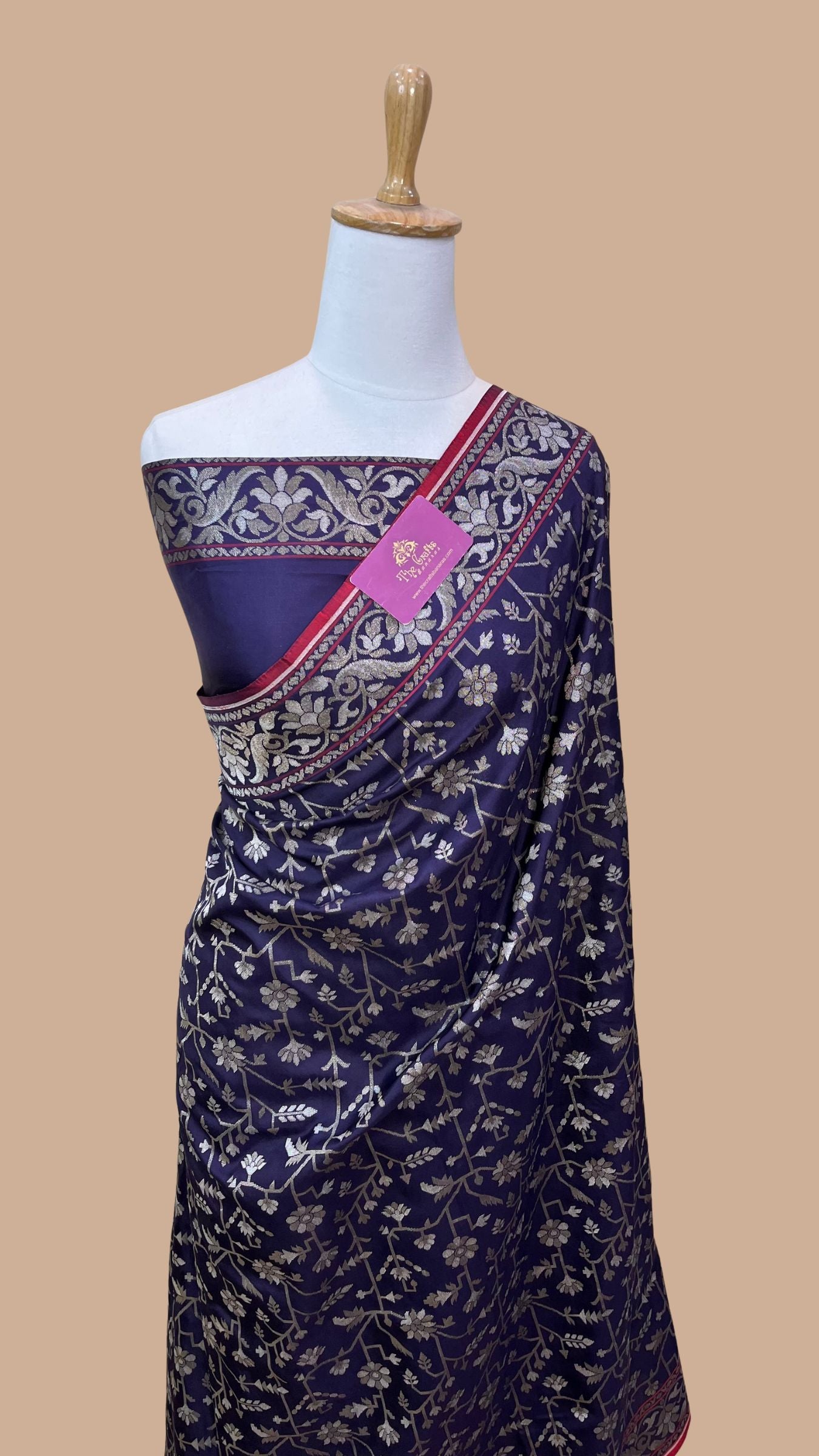 Pure Ektara Cotton Jamdani Banarasi Saree - Alfi